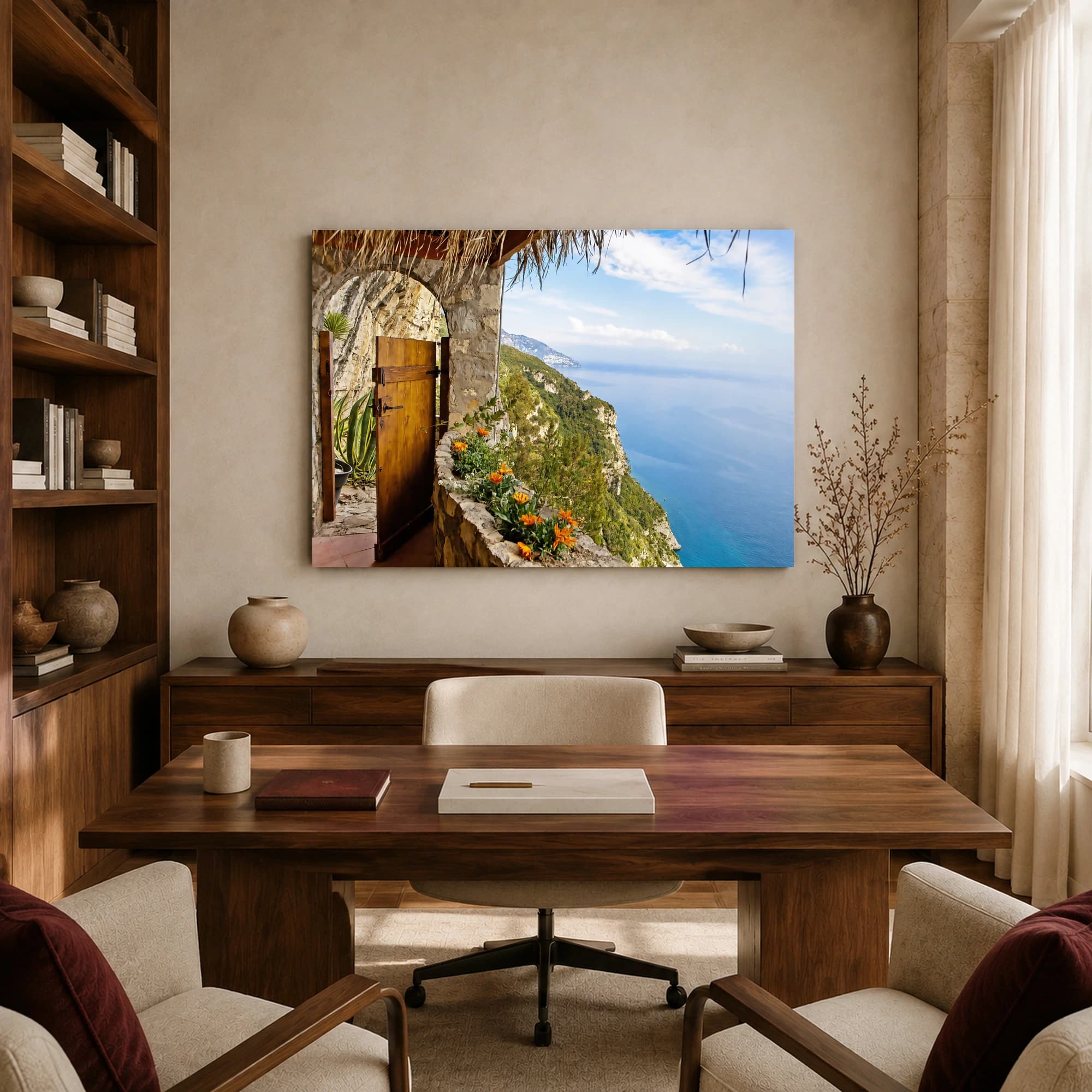 Amalfi Coast Balcony and Sea View Wall Art, view 8
