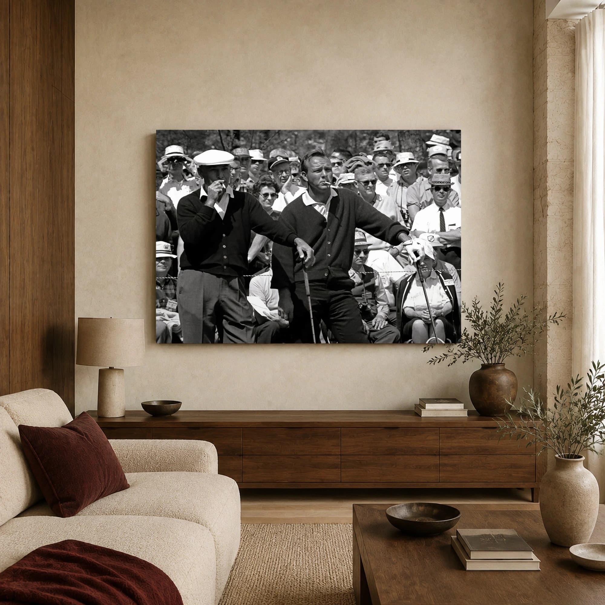 Vintage Golf Legends Black and White Wall Art Print, view 3