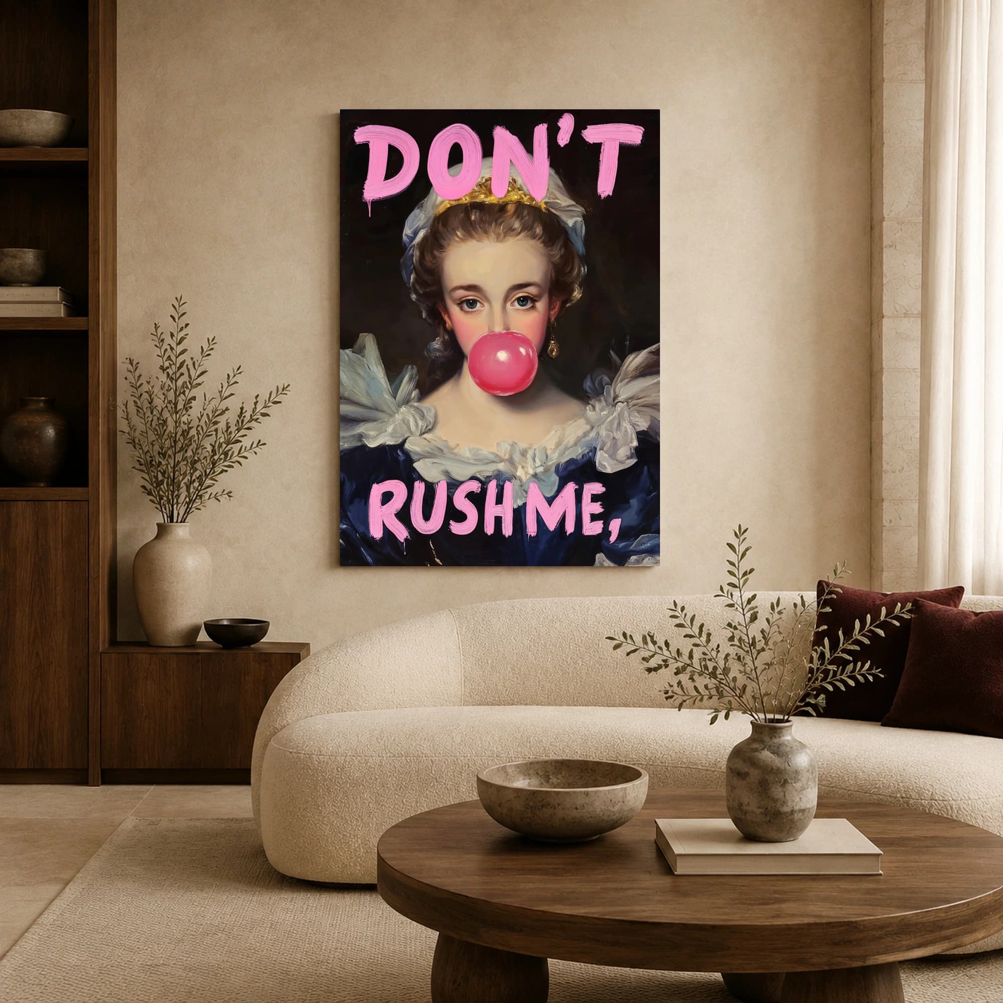 Don't Rush Me Classical Bubblegum Portrait Wall Art, view 4