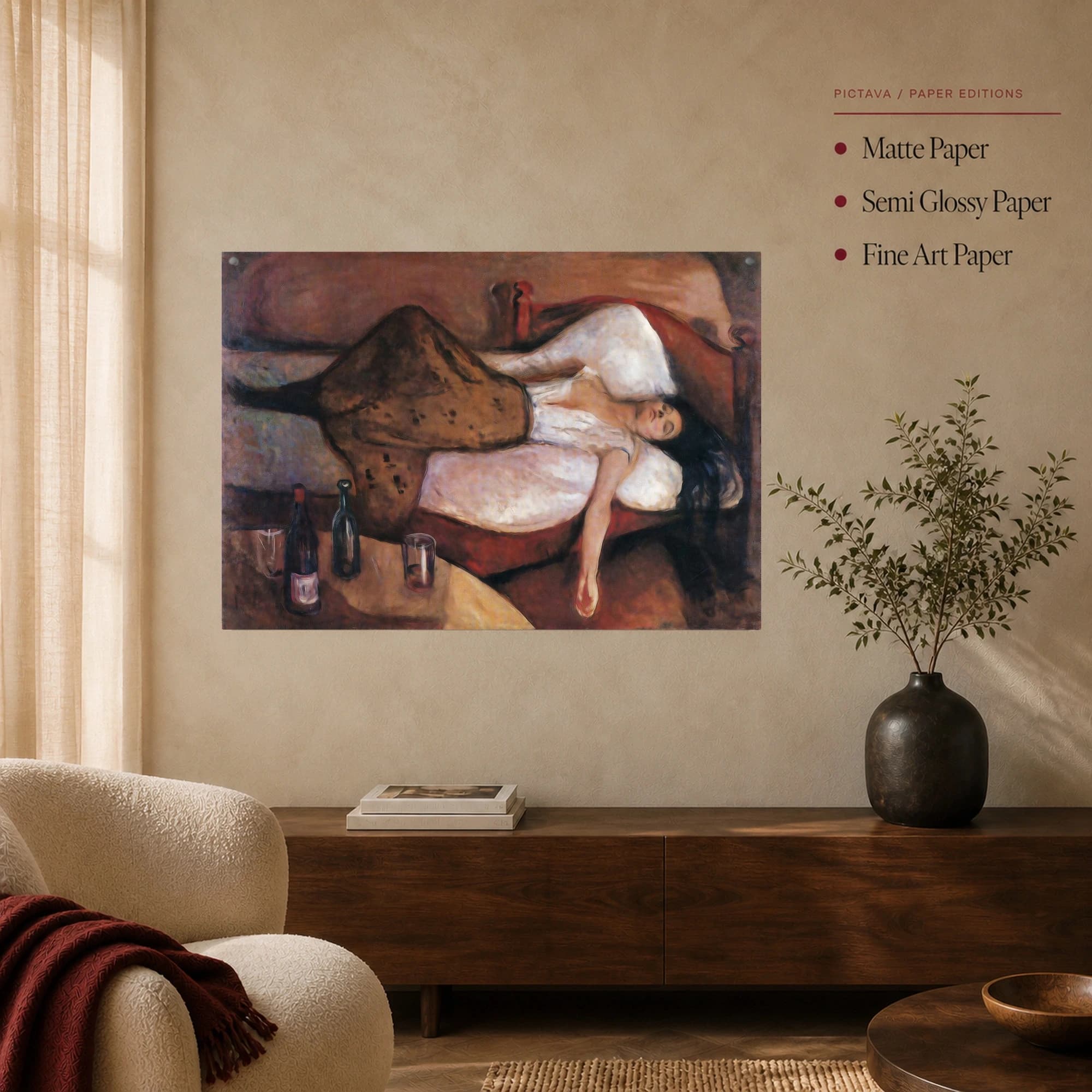The Day After Framed Canvas Art Print by Edvard Munch, view 4