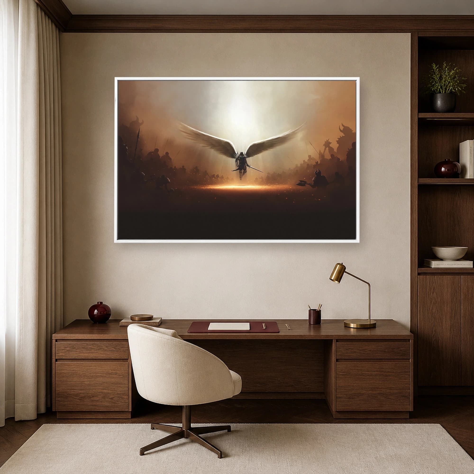 Archangel of Divine Light Dark Fantasy Wall Art, view 5