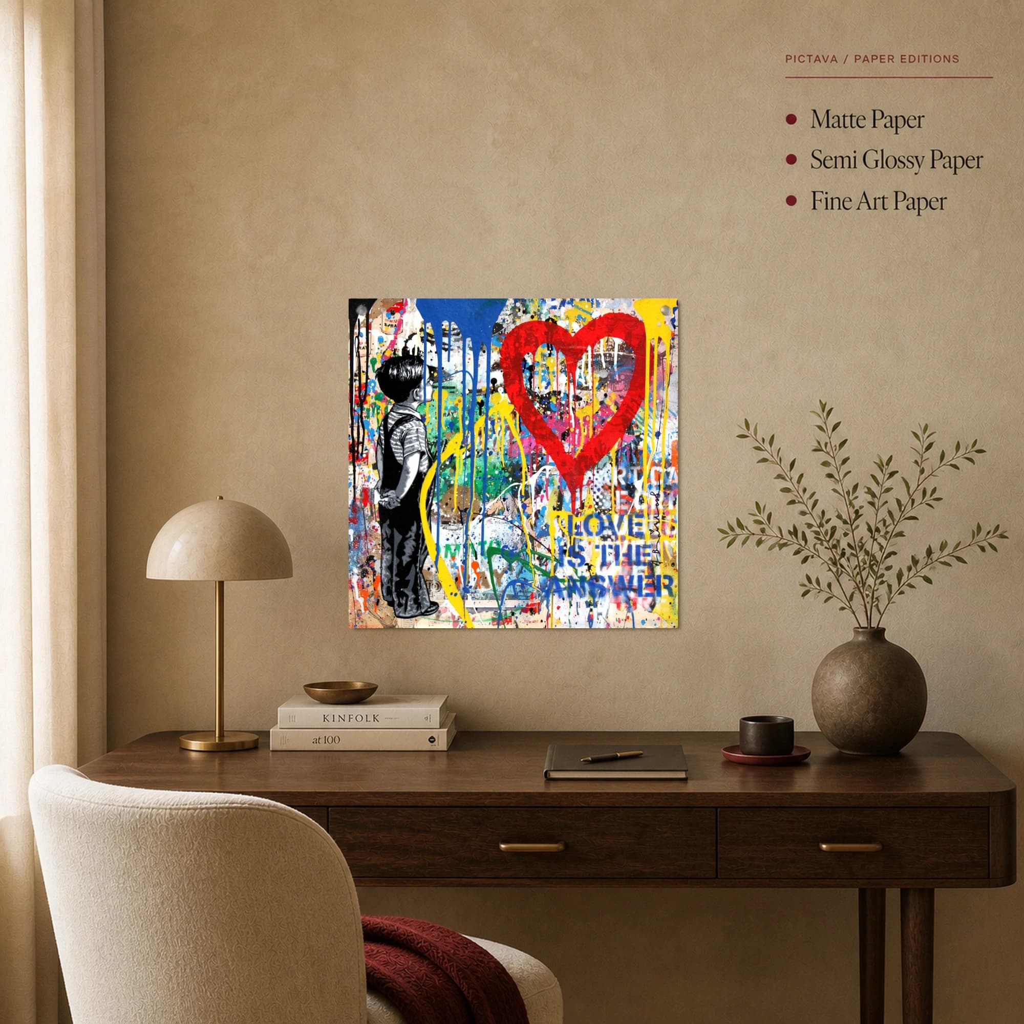 Love is the Answer Street Art Canvas Print, view 2
