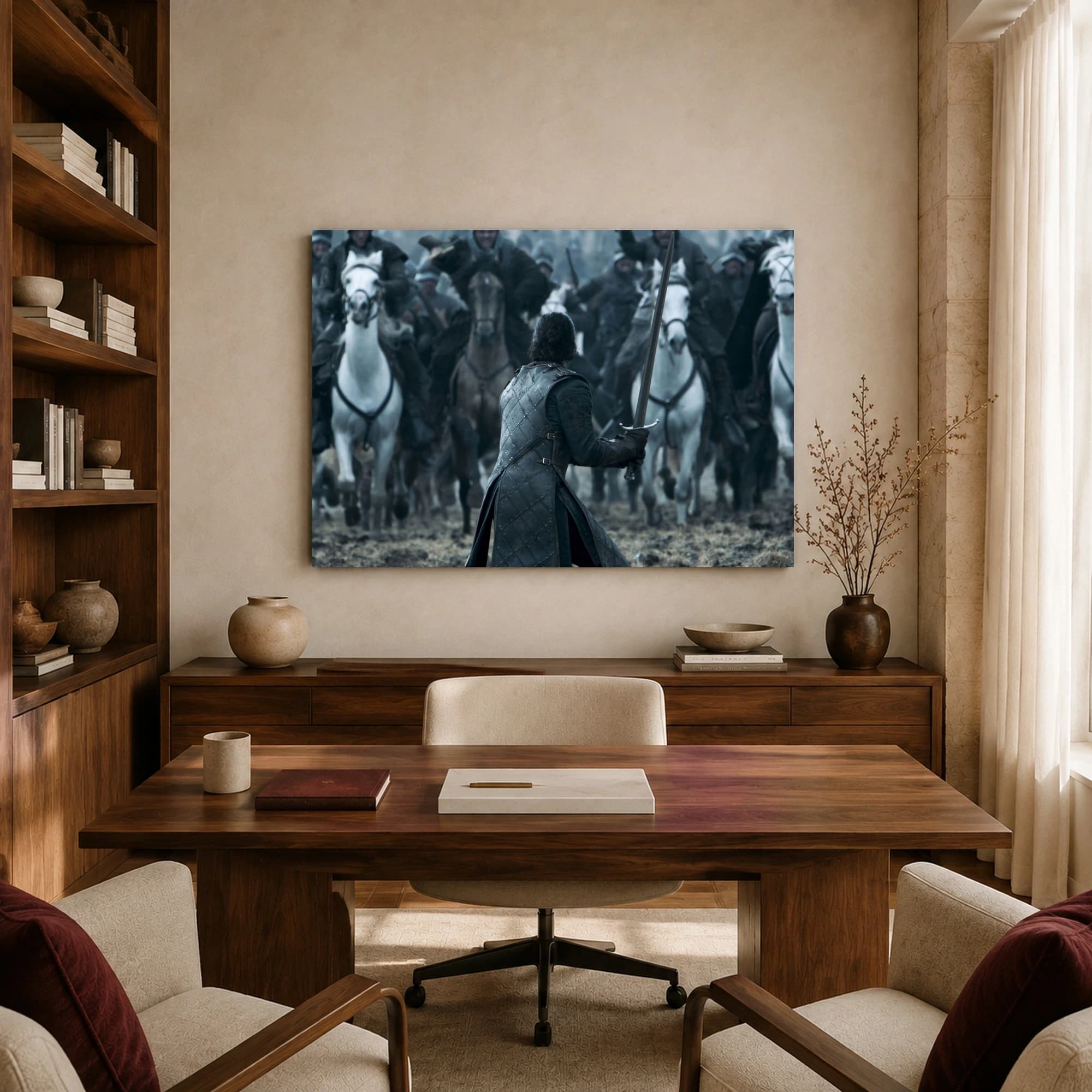Epic Battlefield Stand Cinematic Canvas Print, view 8