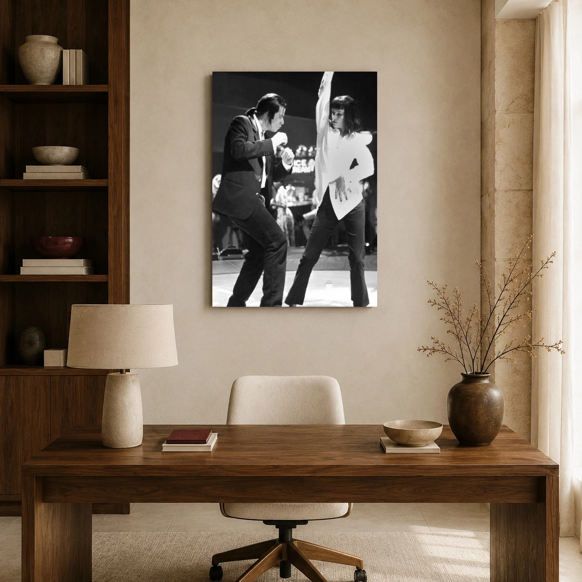 Iconic Movie Dance Scene Black and White Wall Art, view 8