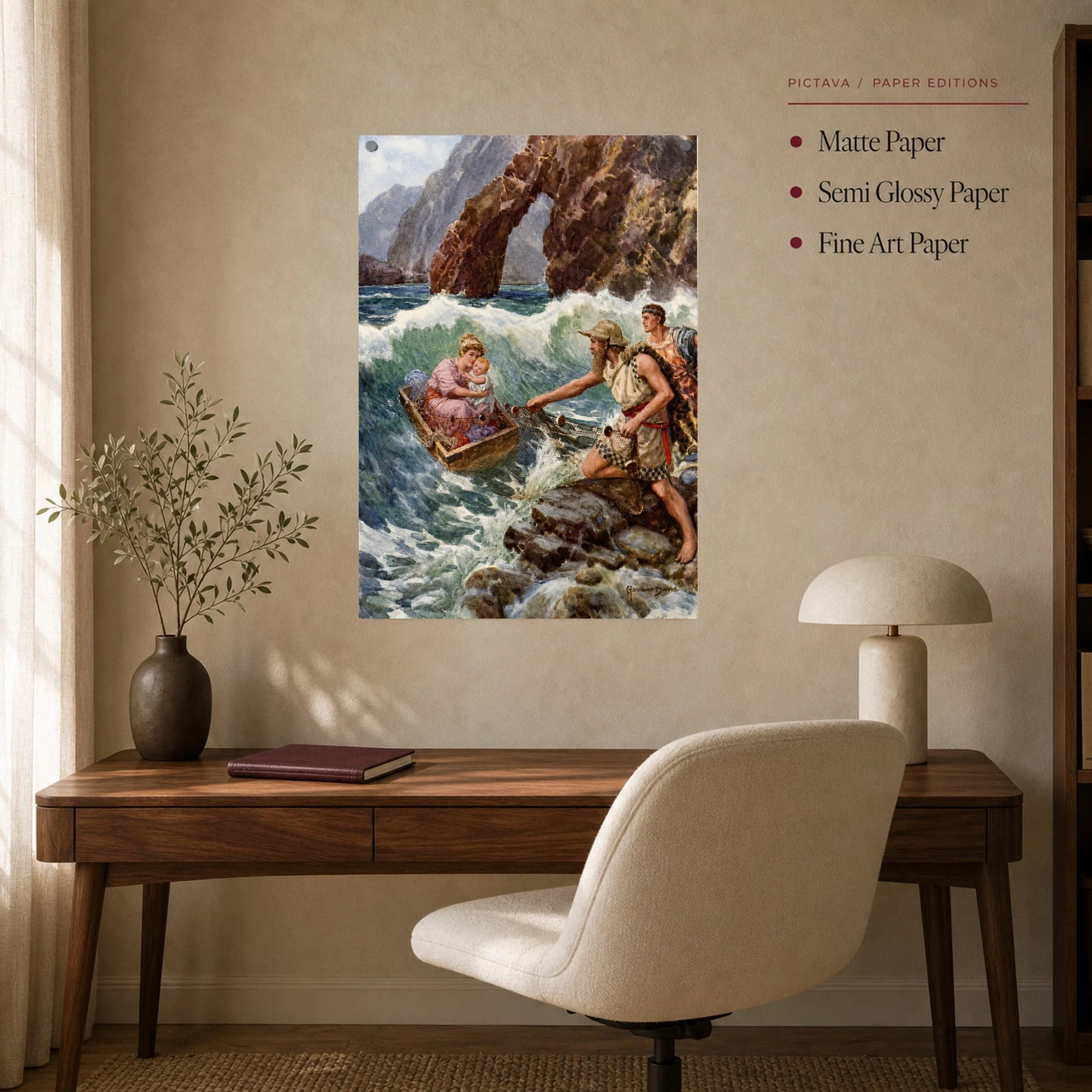 Danaë and Perseus Greek Mythology Fine Art Print, view 7