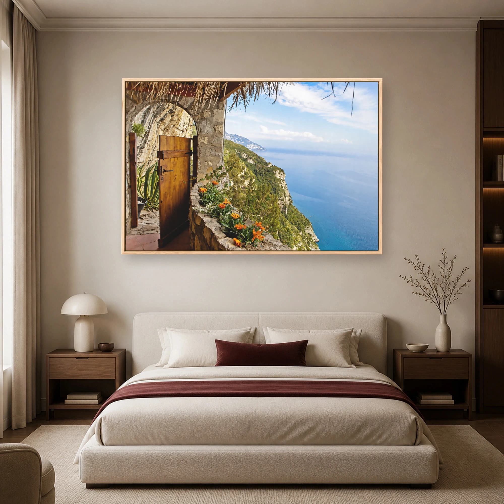 Amalfi Coast Balcony and Sea View Wall Art, view 4