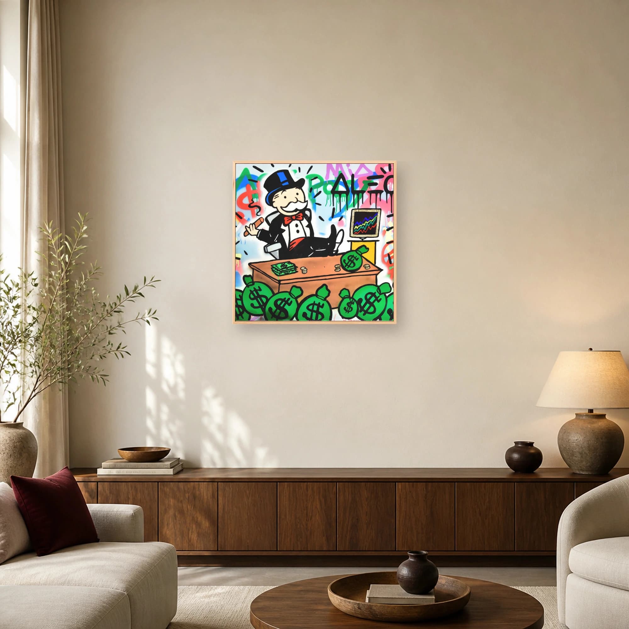 Monopoly Man Wealth Pop Art Canvas Print, view 5