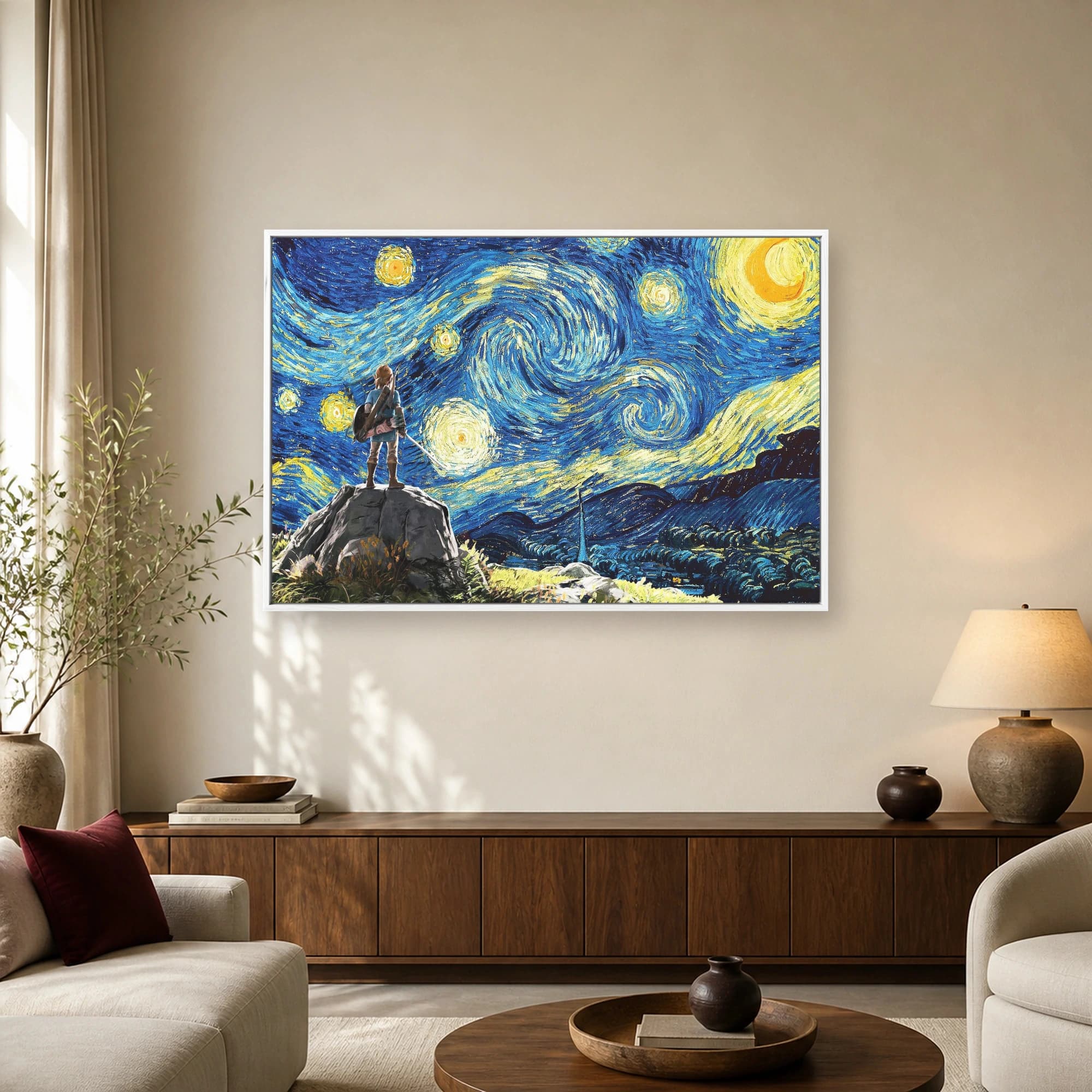 Starry Night Over Hyrule Canvas Print, view 2