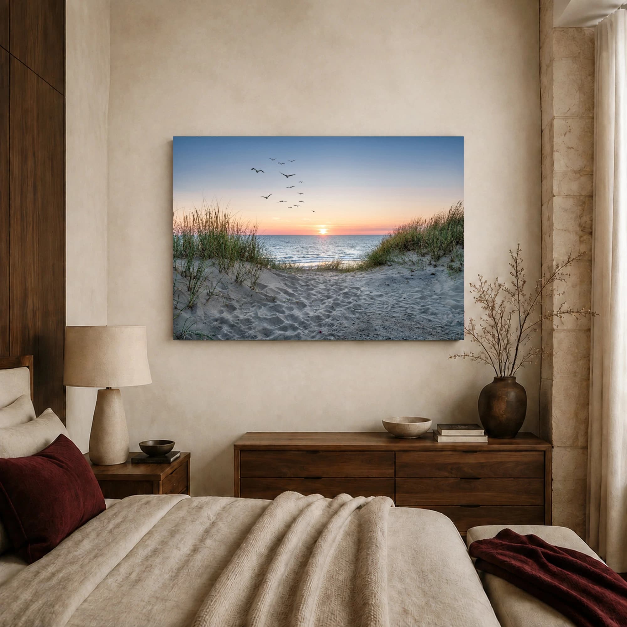 Sunset Coastal Pathway Wall Art Print, view 8