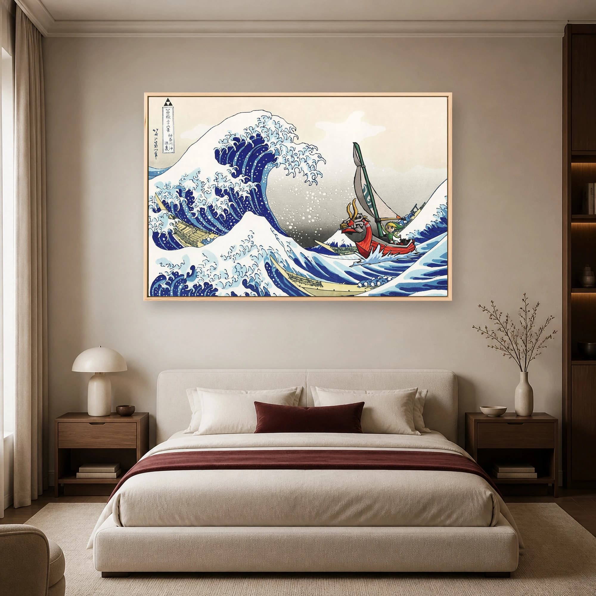 The Great Wave Link Japanese Woodblock Print Wall Art, view 3
