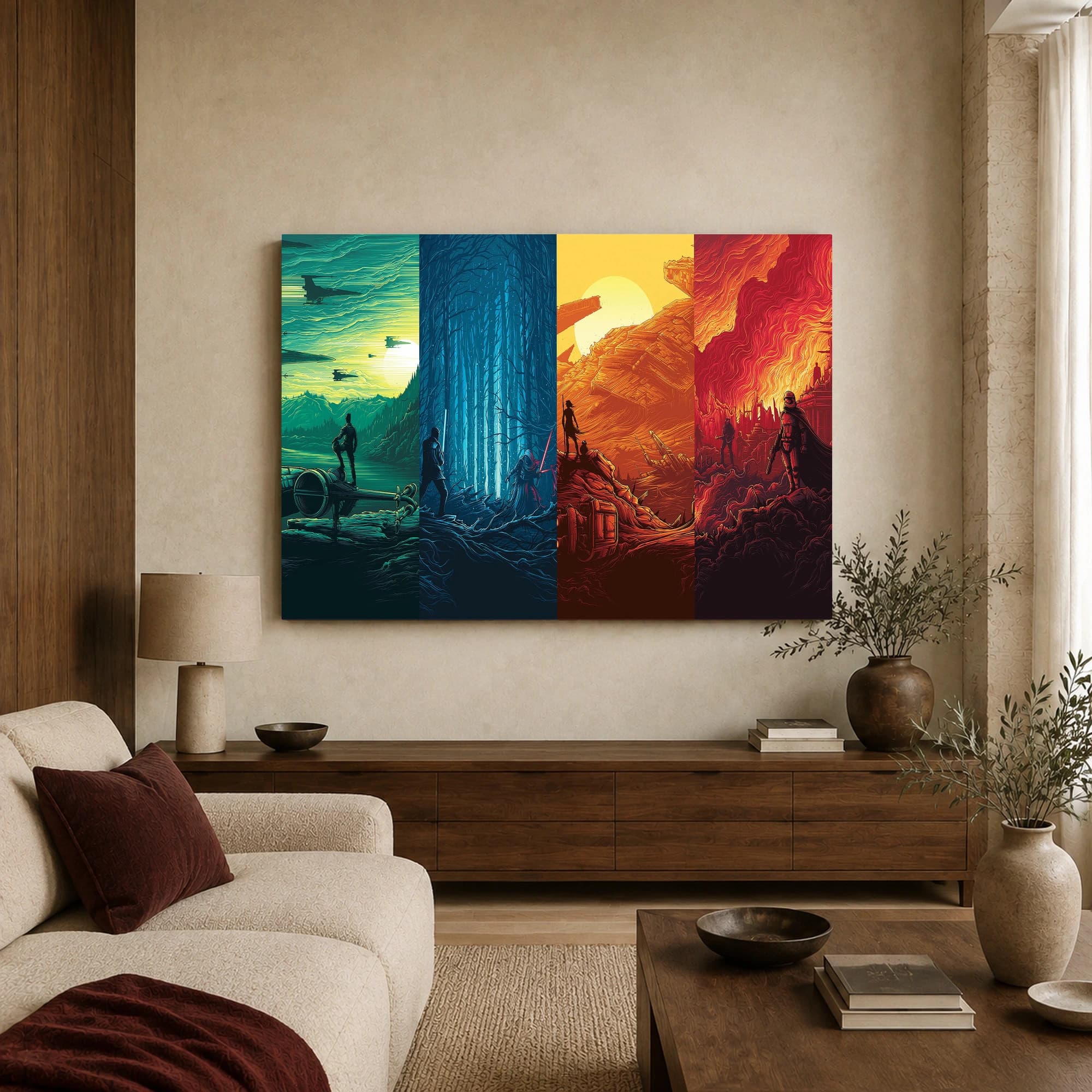 Star Wars Sci-Fi Cinematic Four-Panel Wall Art, view 3