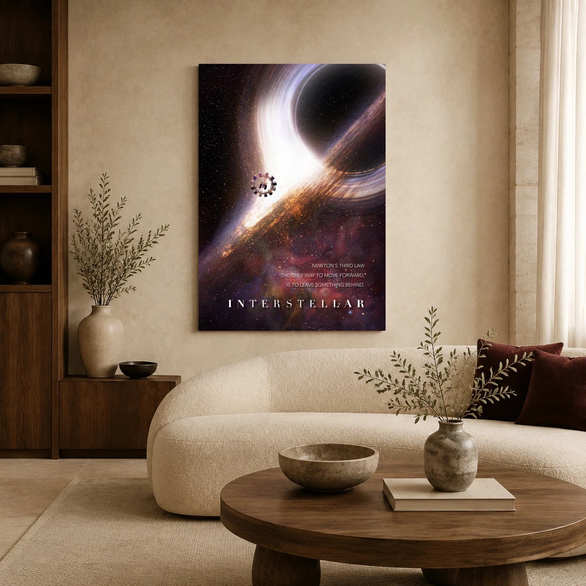 Interstellar Spacecraft and Black Hole Movie Wall Art, view 5