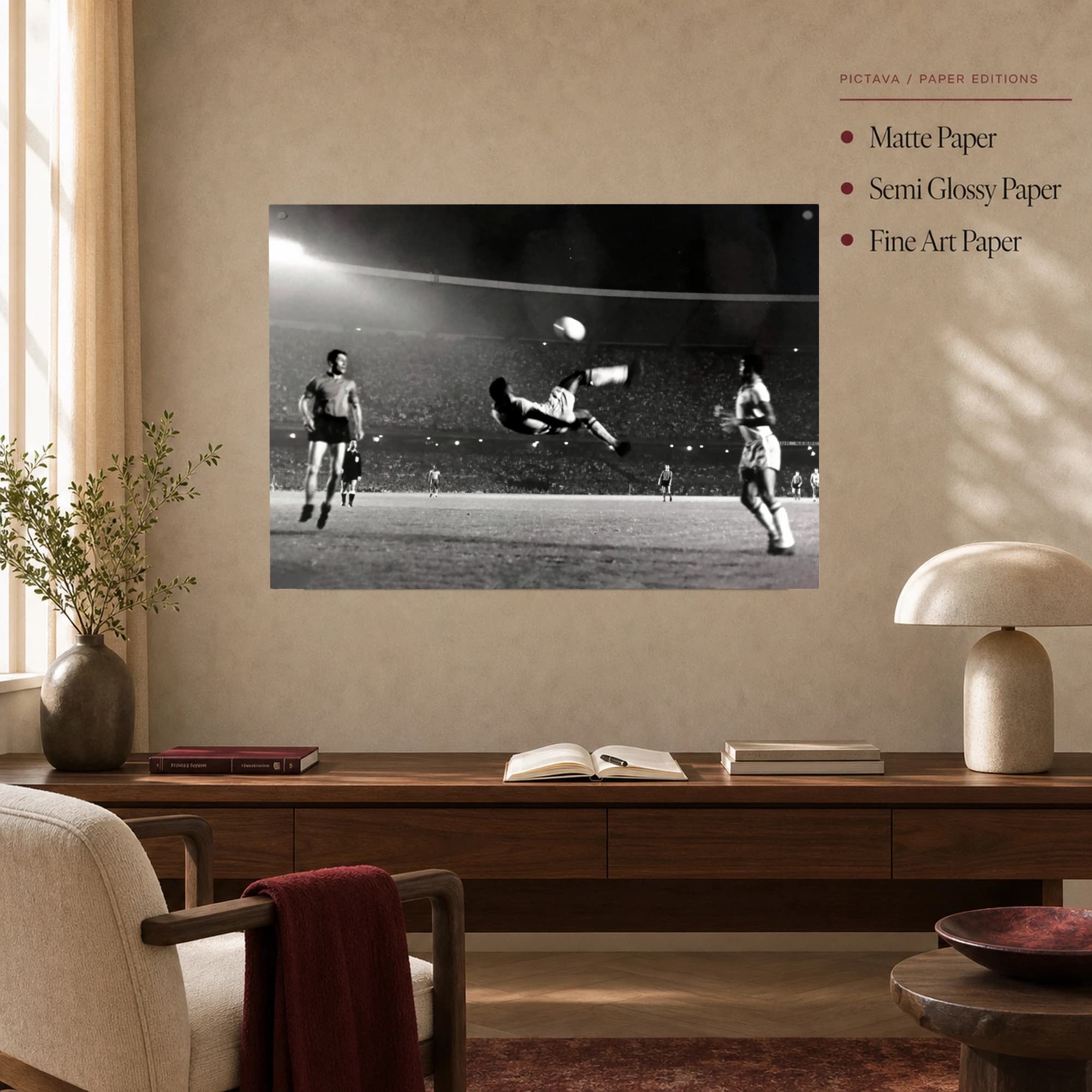 Vintage Pele Bicycle Kick Sports Photography Print, view 4