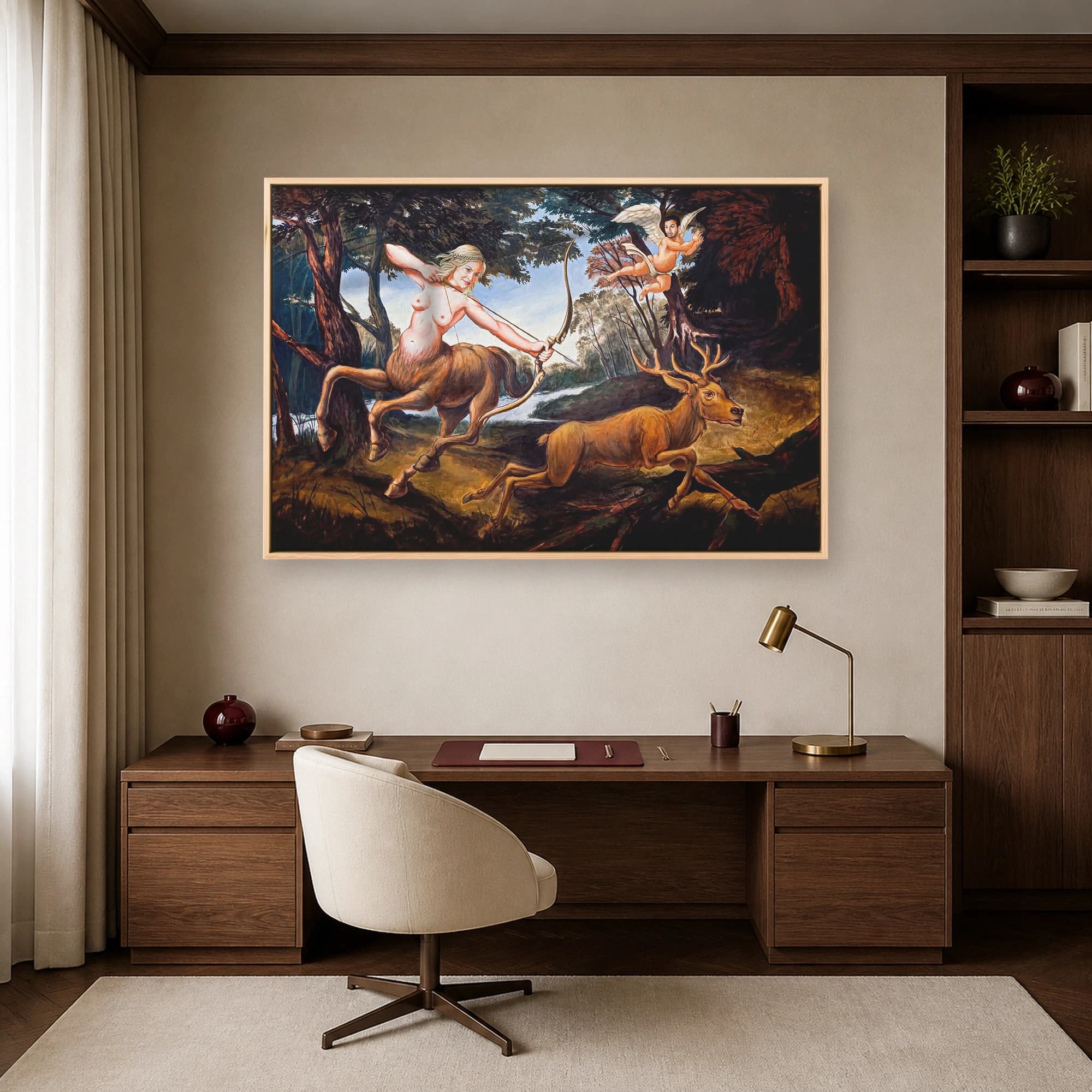 The Mythological Centaur Hunt Classical Wall Art Print, view 6