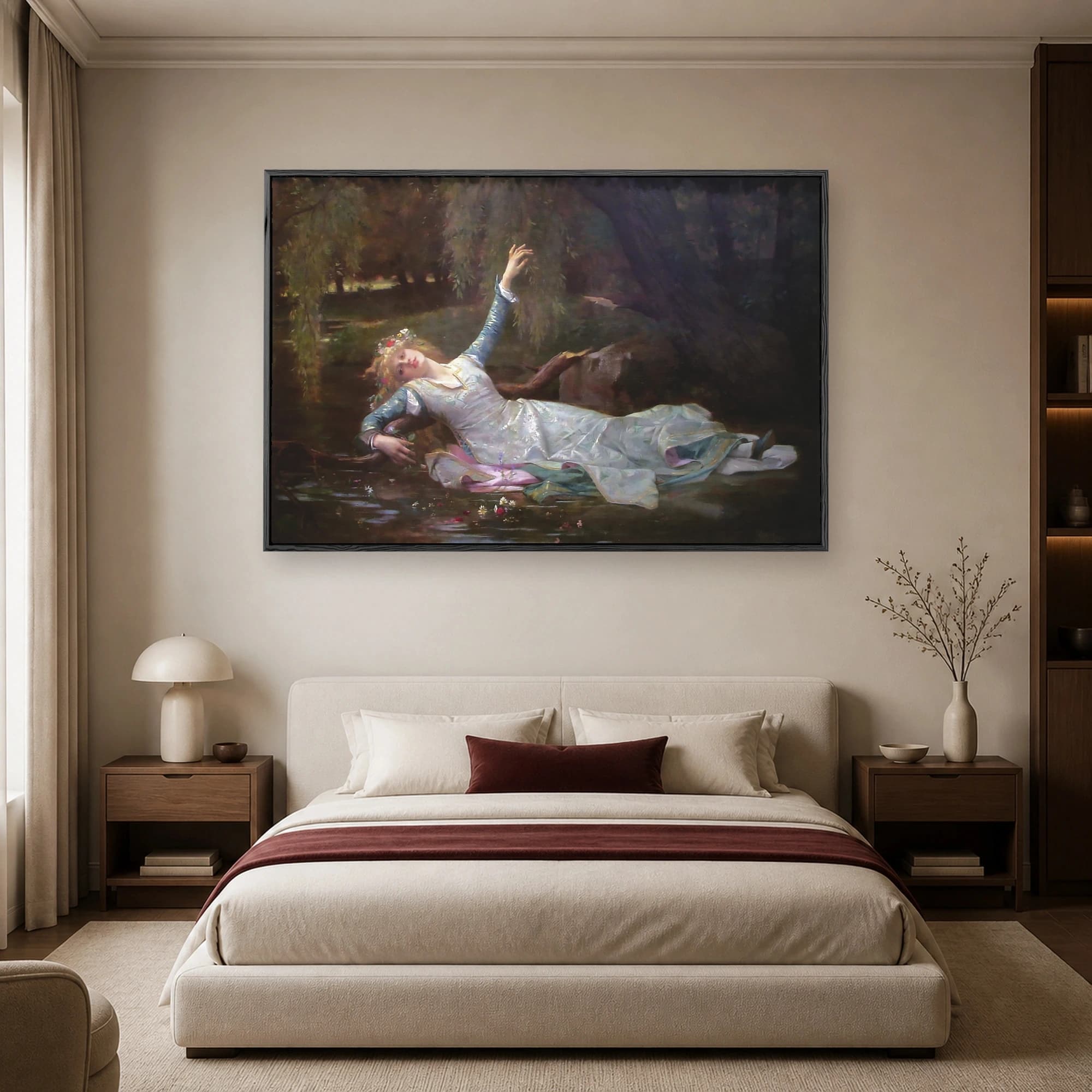 Ophelia Canvas Print by John Everett Millais Classic Literary Art, view 6