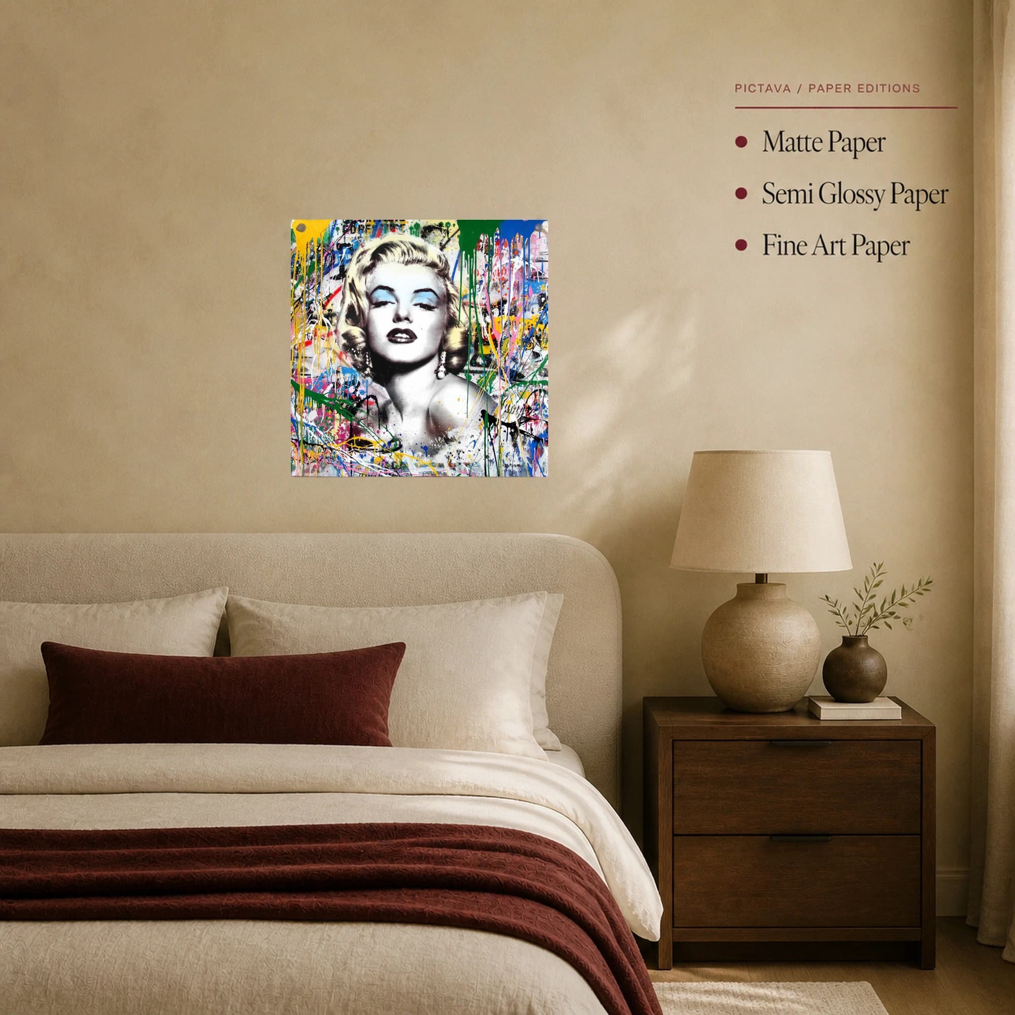Marilyn Monroe Pop Art Graffiti Canvas Print, view 7
