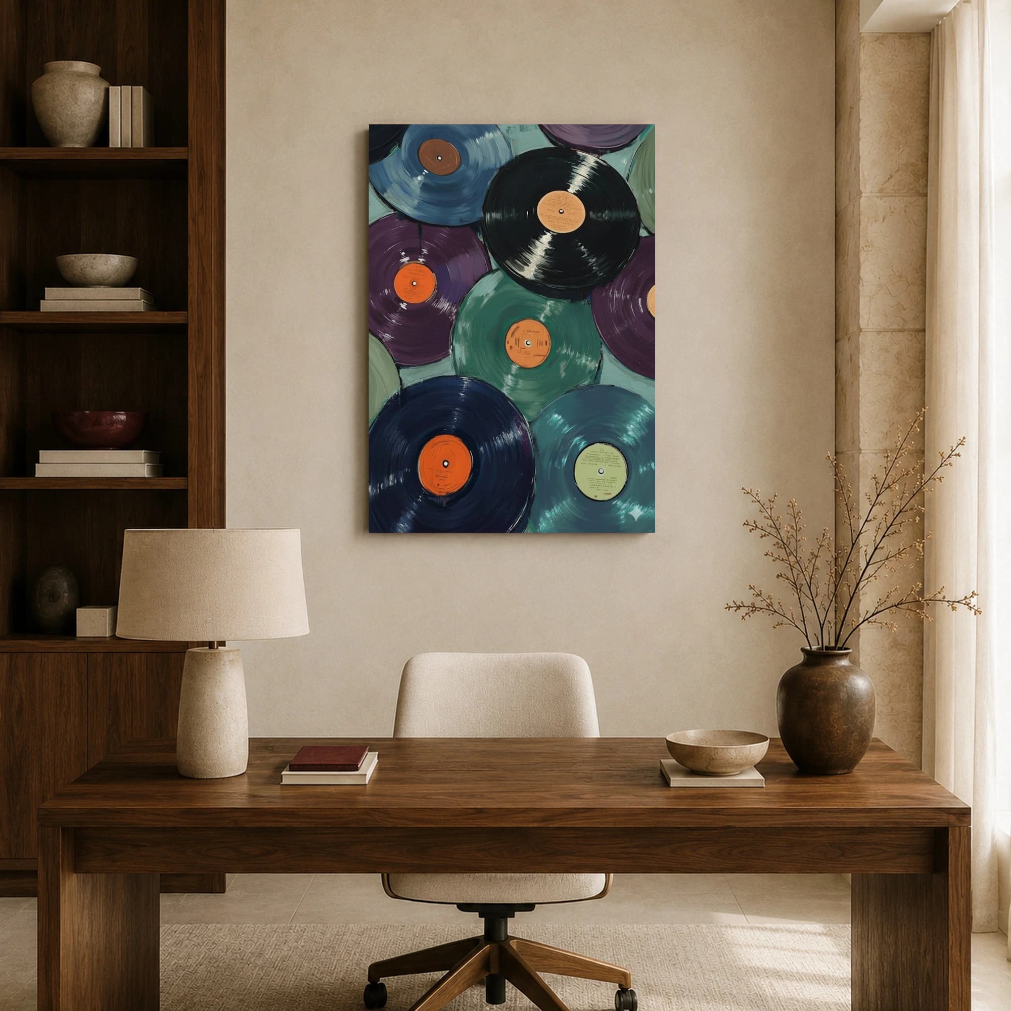 Colorful Vinyl Records Abstract Music Wall Art, view 8