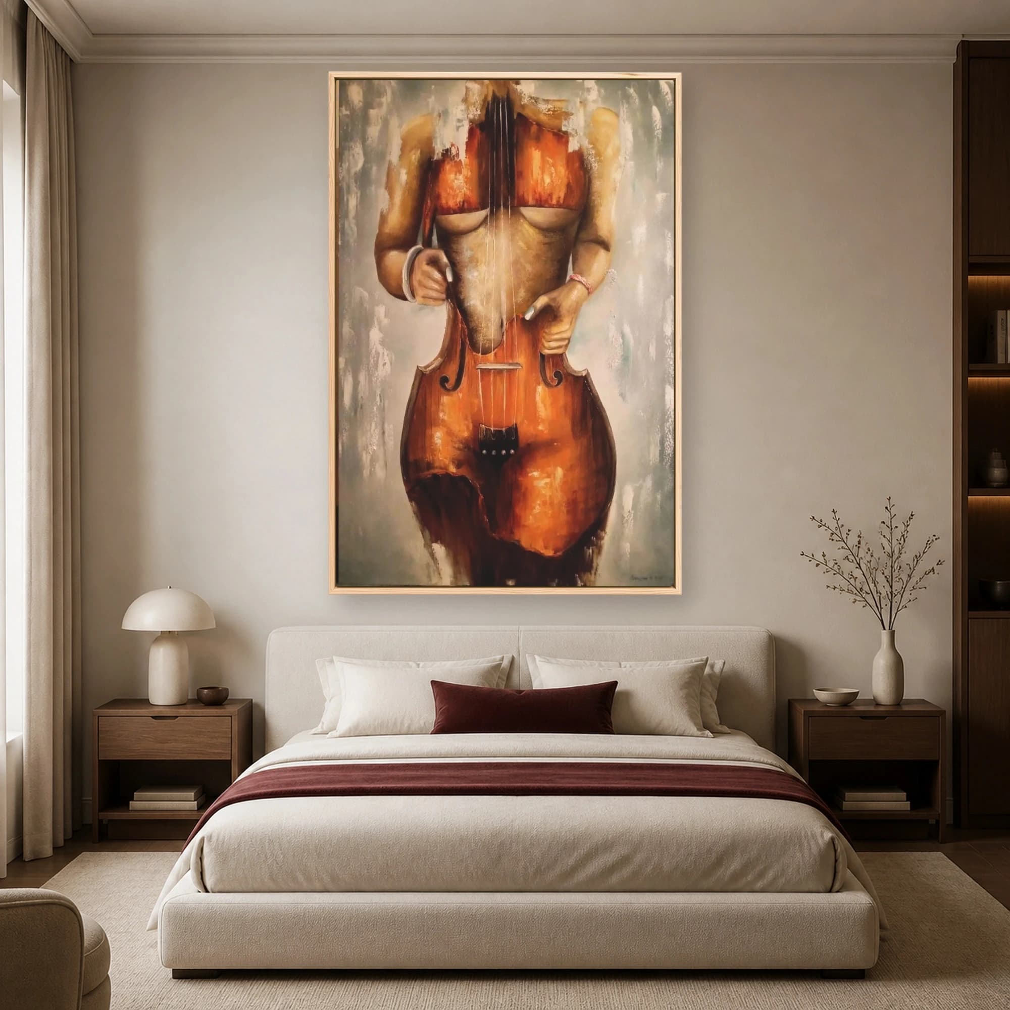 Surreal Cello Woman Fine Art Canvas Print & Wall Decor, view 5