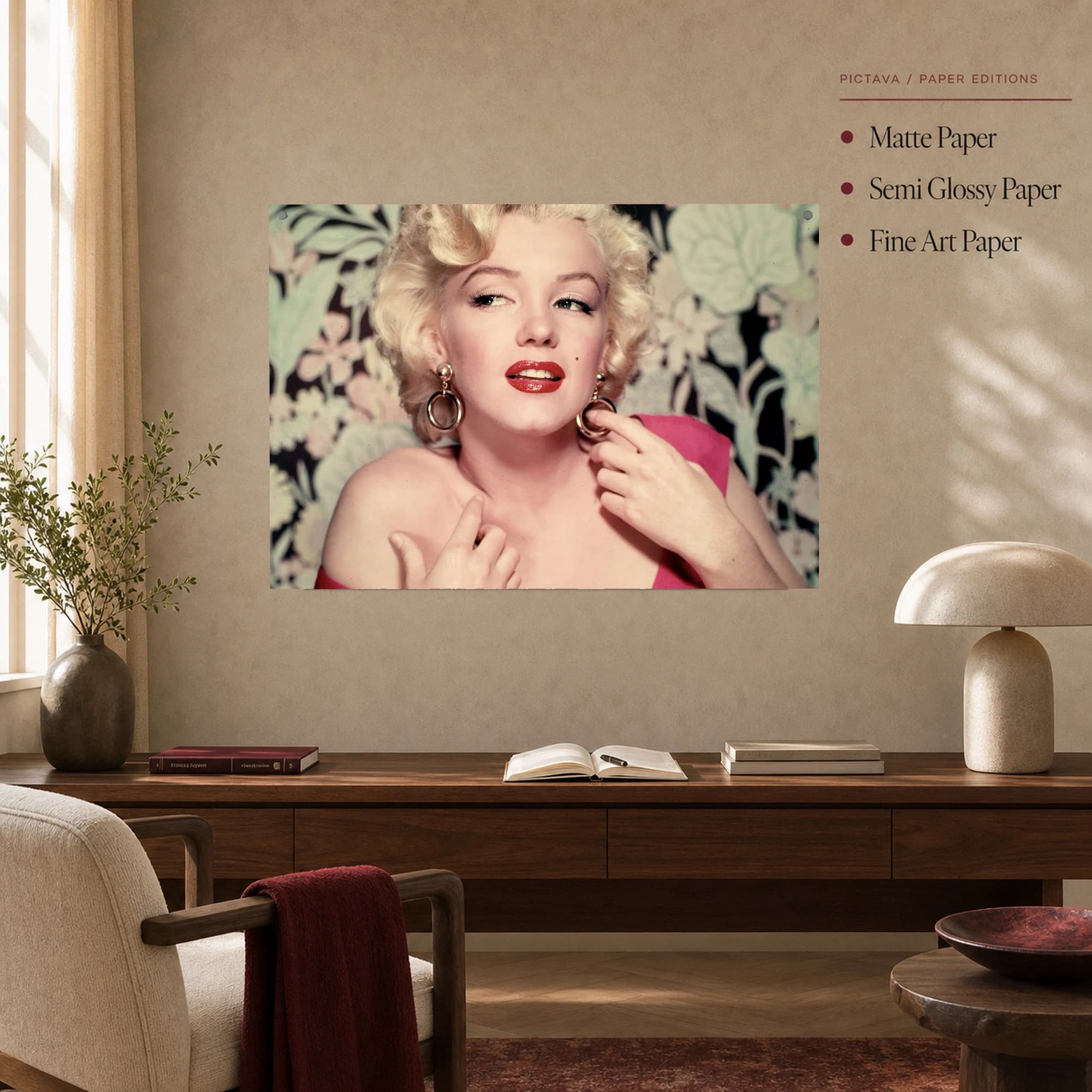 Marilyn Monroe Classic Hollywood Portrait Wall Art, view 4