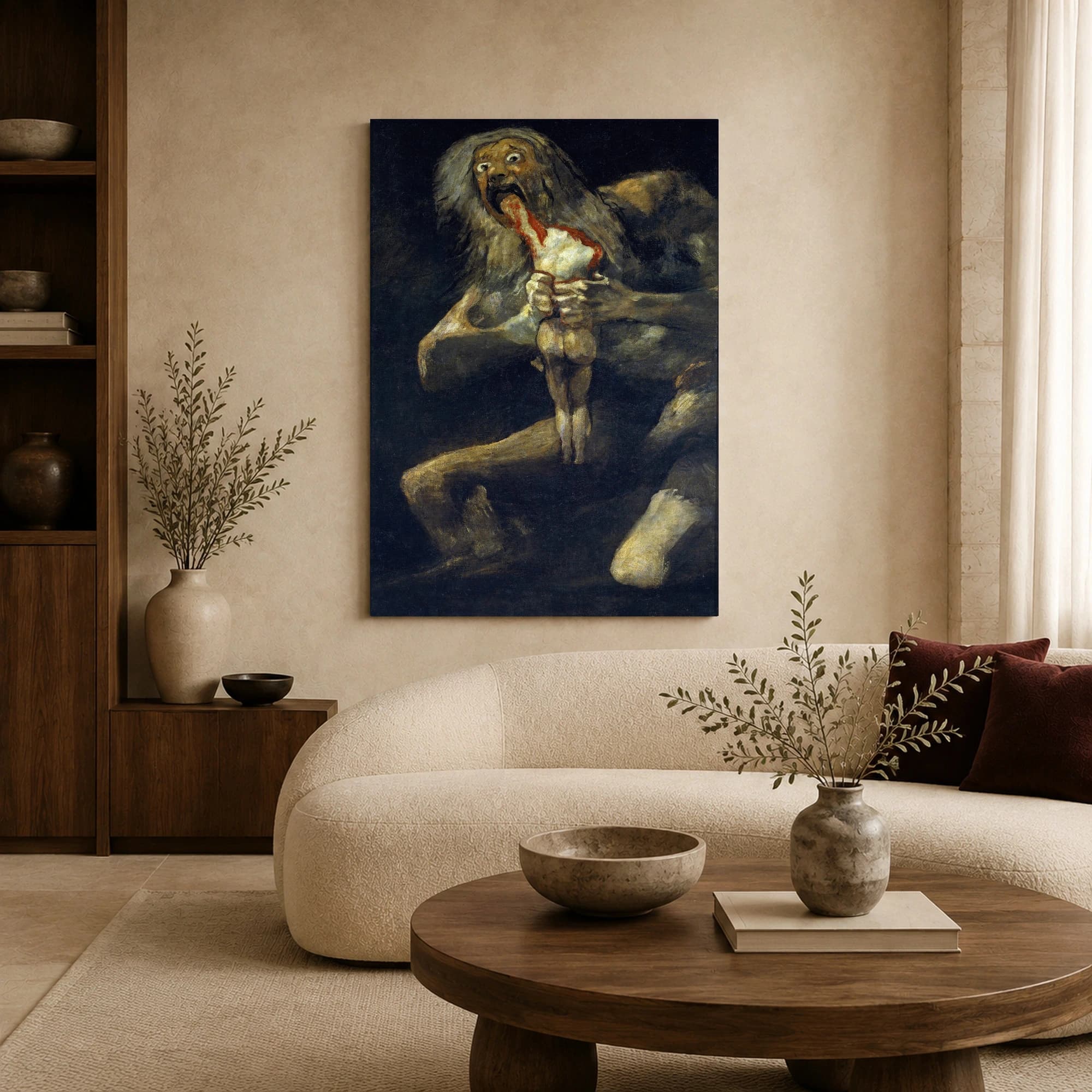 Saturn Devouring His Son by Francisco Goya Canvas Print, view 2