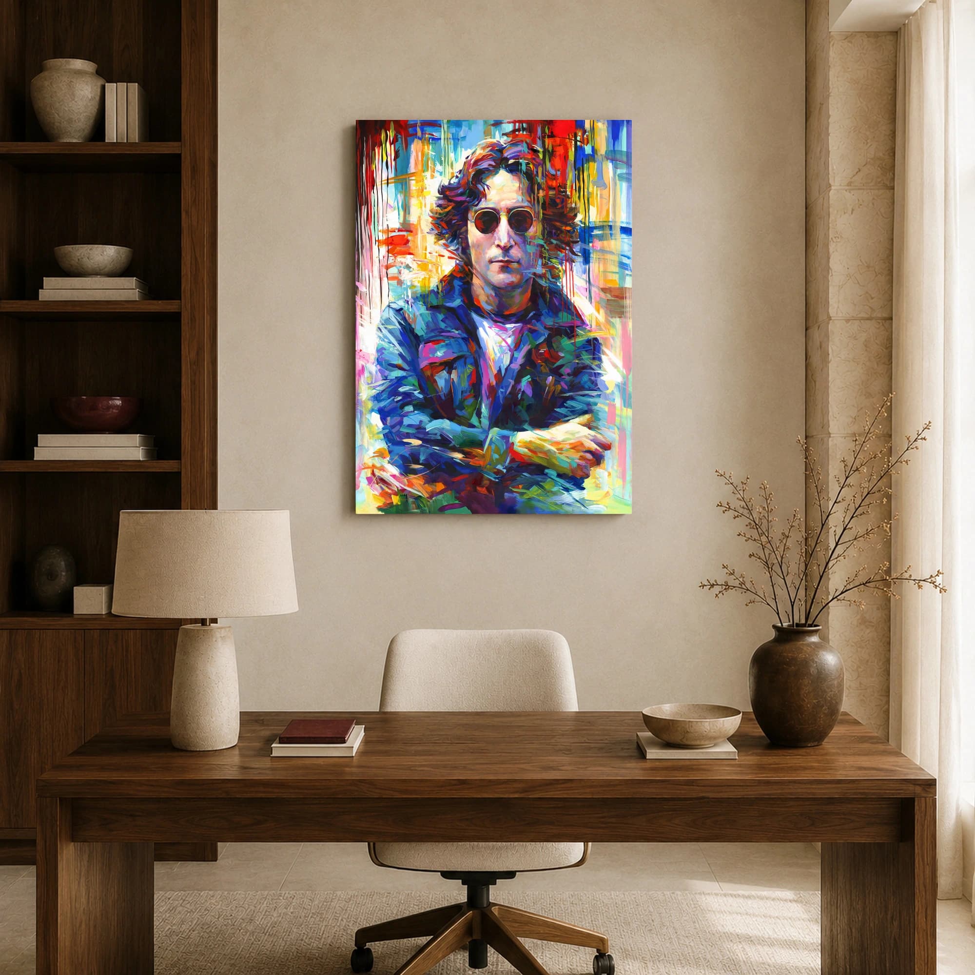 John Lennon Colorful Pop Art Portrait Canvas Print, view 8