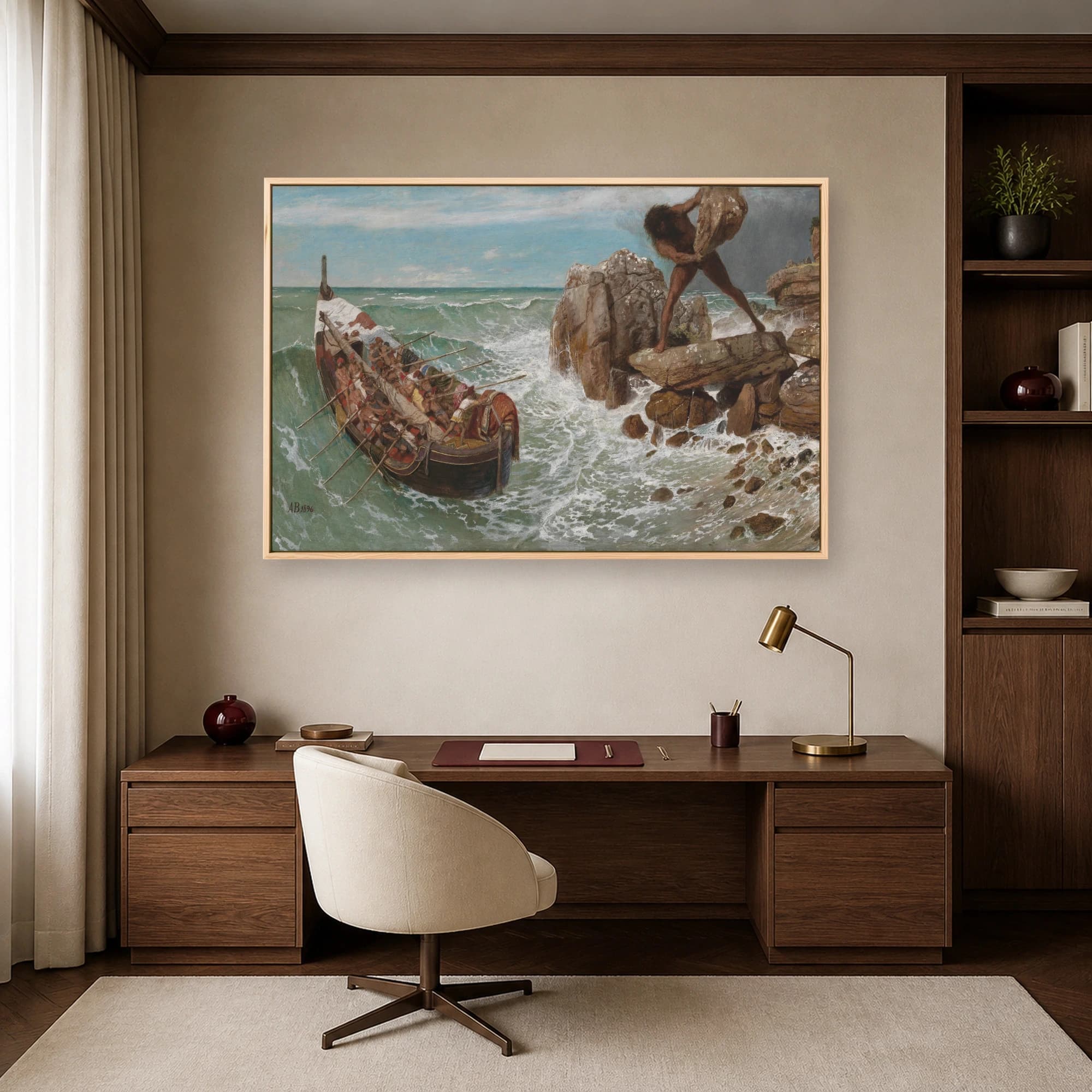Ulysses and Polyphemus Epic Mythology Canvas Print, view 5