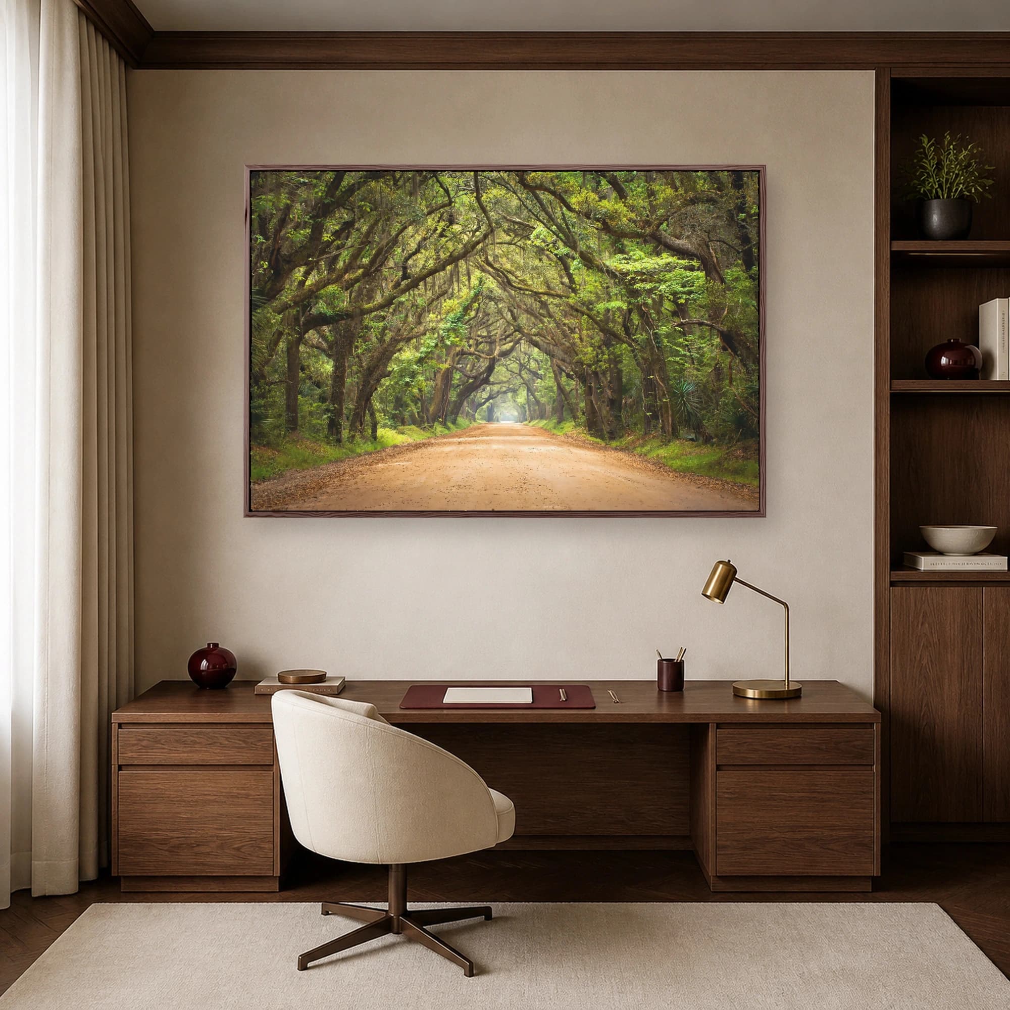Southern Canopy Road Canvas Print & Nature Wall Art, view 6