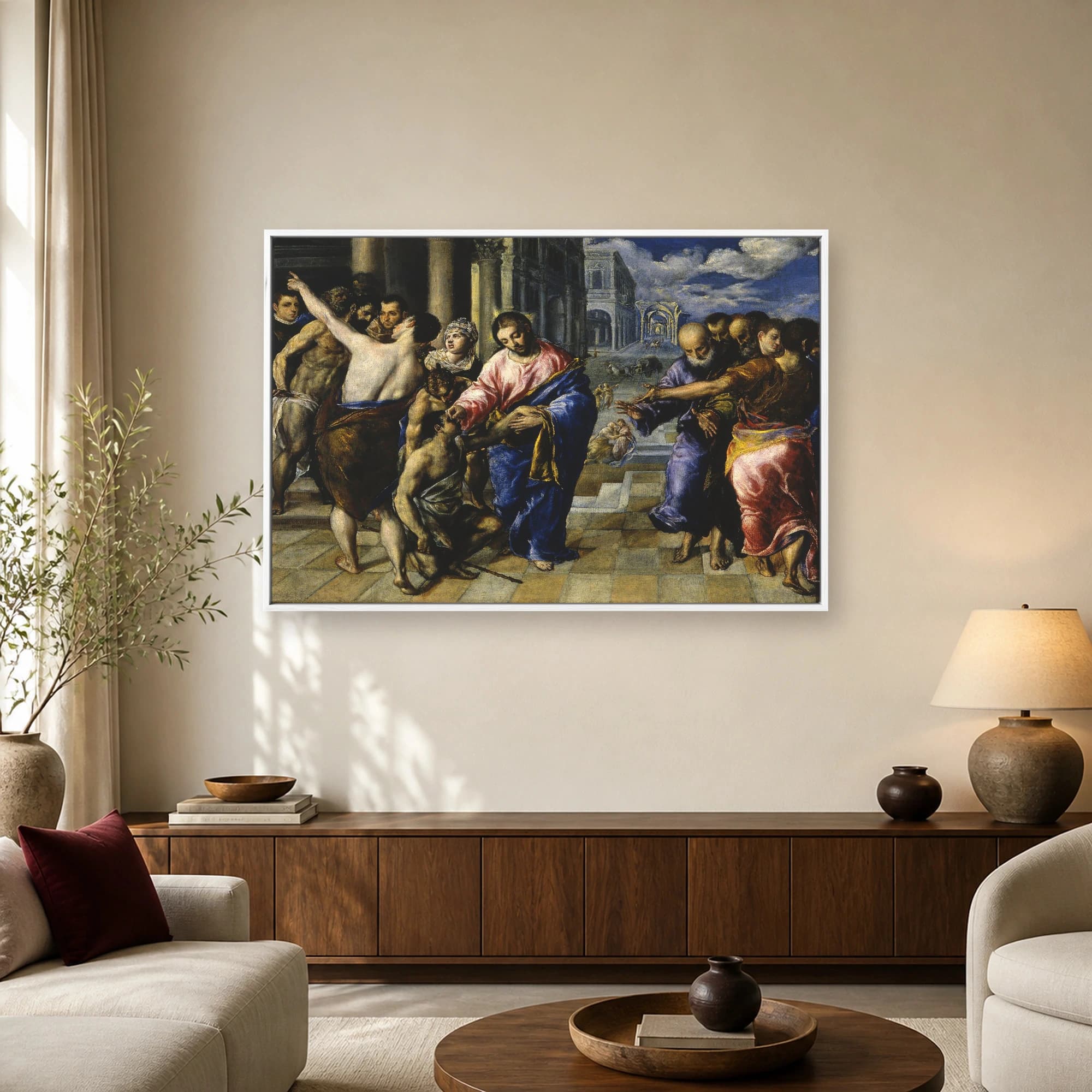 Christ Healing the Blind Canvas Print | Fine Art Masterpiece, view 2