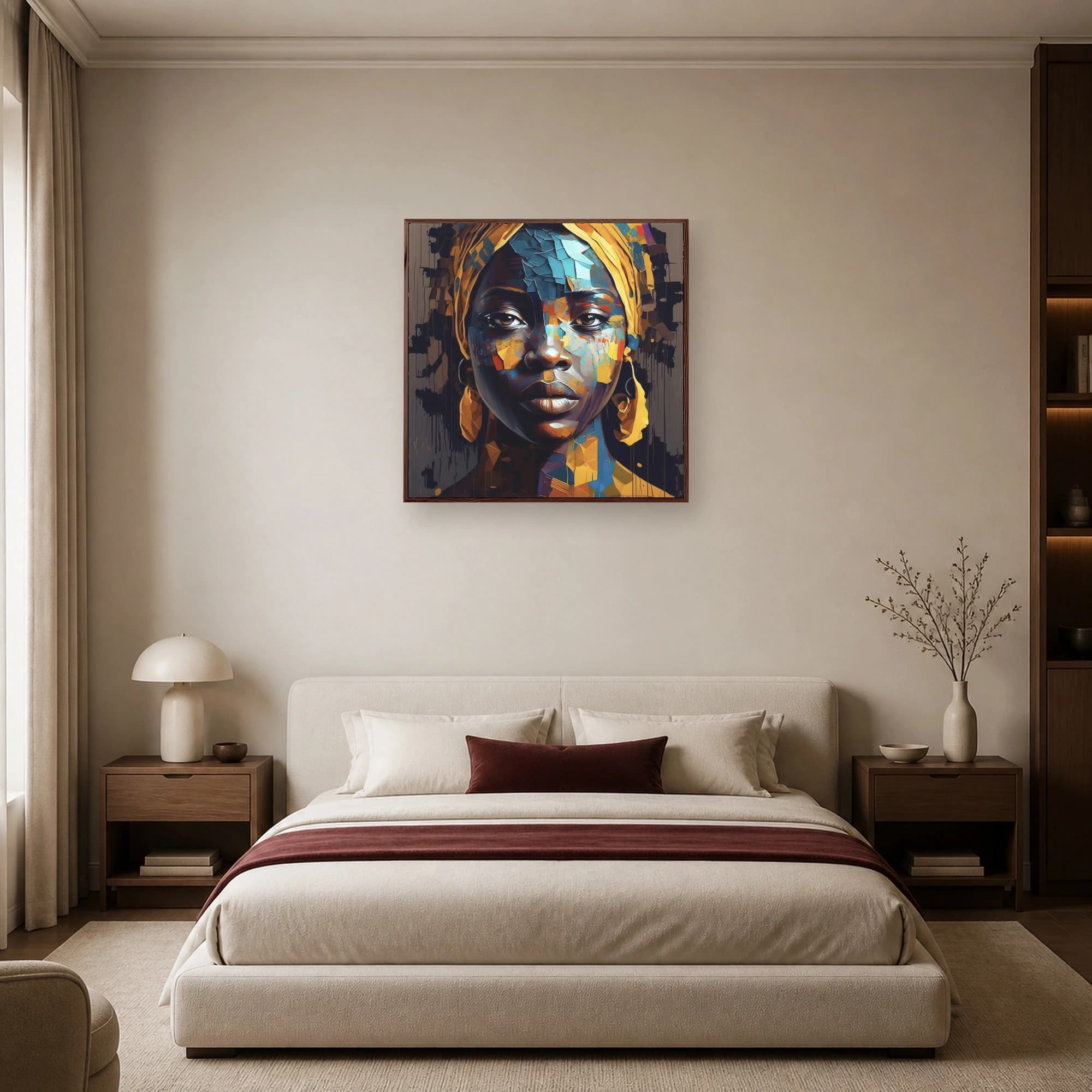 Mosaic Gaze Contemporary Portrait Wall Art, view 6