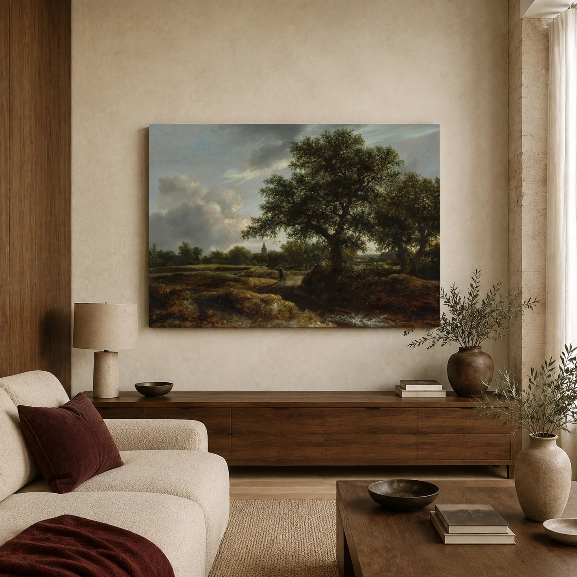 The Water Mill with the Great Oak Fine Art Print, view 3