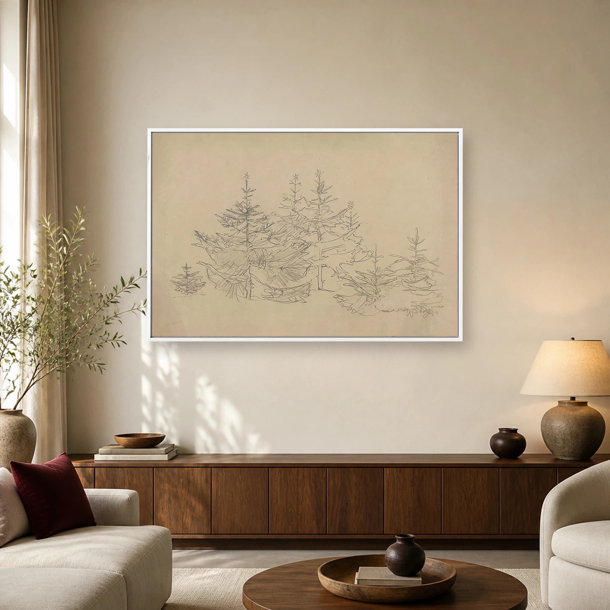 Sketches of Evergreens Vintage Botanical Print, view 3