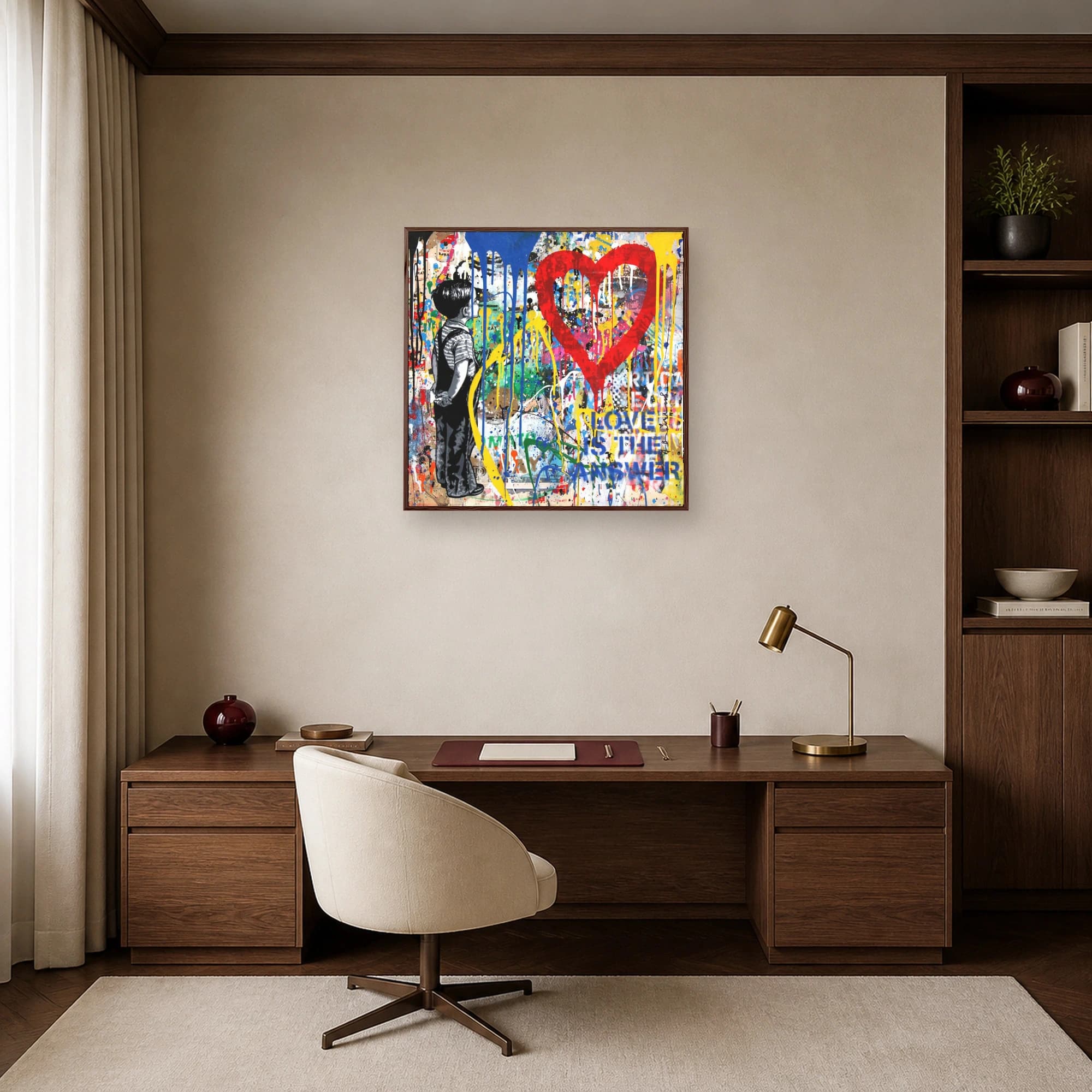 Love is the Answer Street Art Canvas Print, view 8
