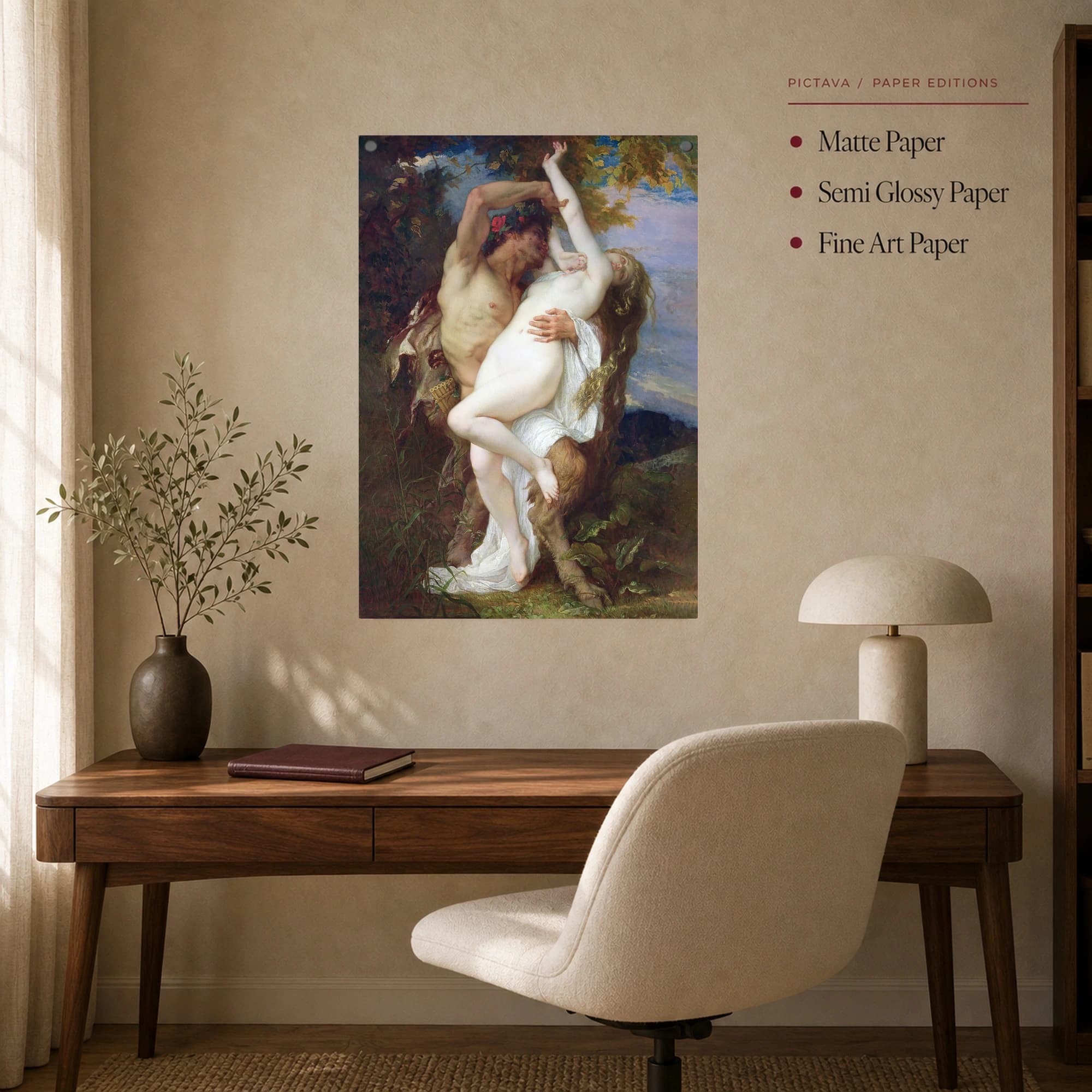 Nymph and Satyr Fine Art Print by William-Adolphe Bouguereau, view 7