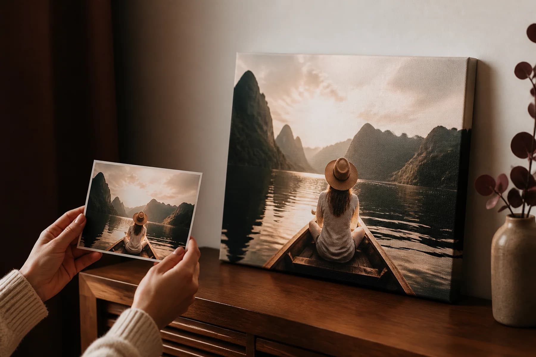 A personal photograph transformed into a custom PICTAVA canvas print