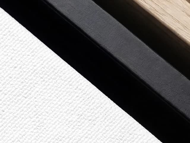 Black pinewood float frame material close-up