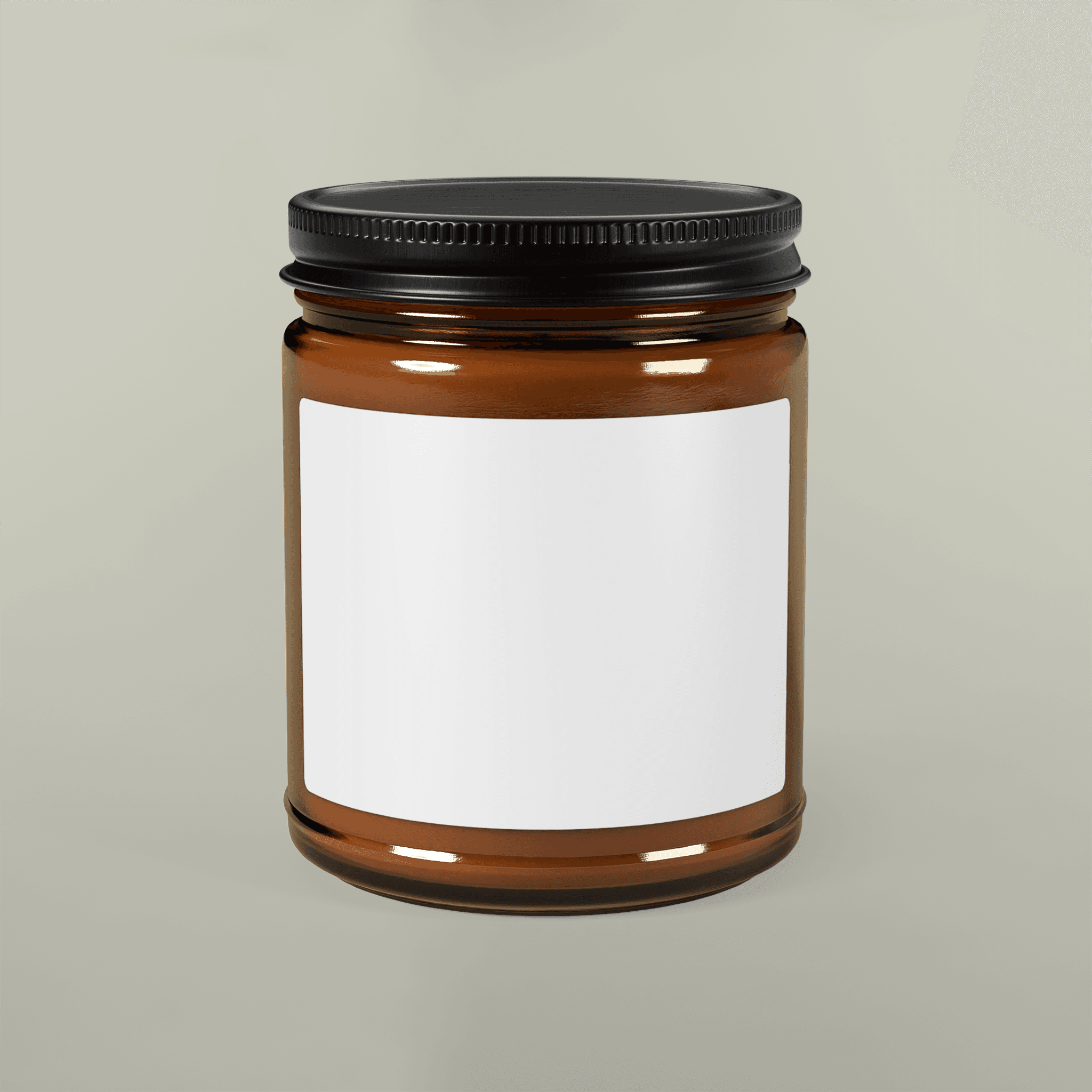 Amber jar candle shown in an official supplier product photograph