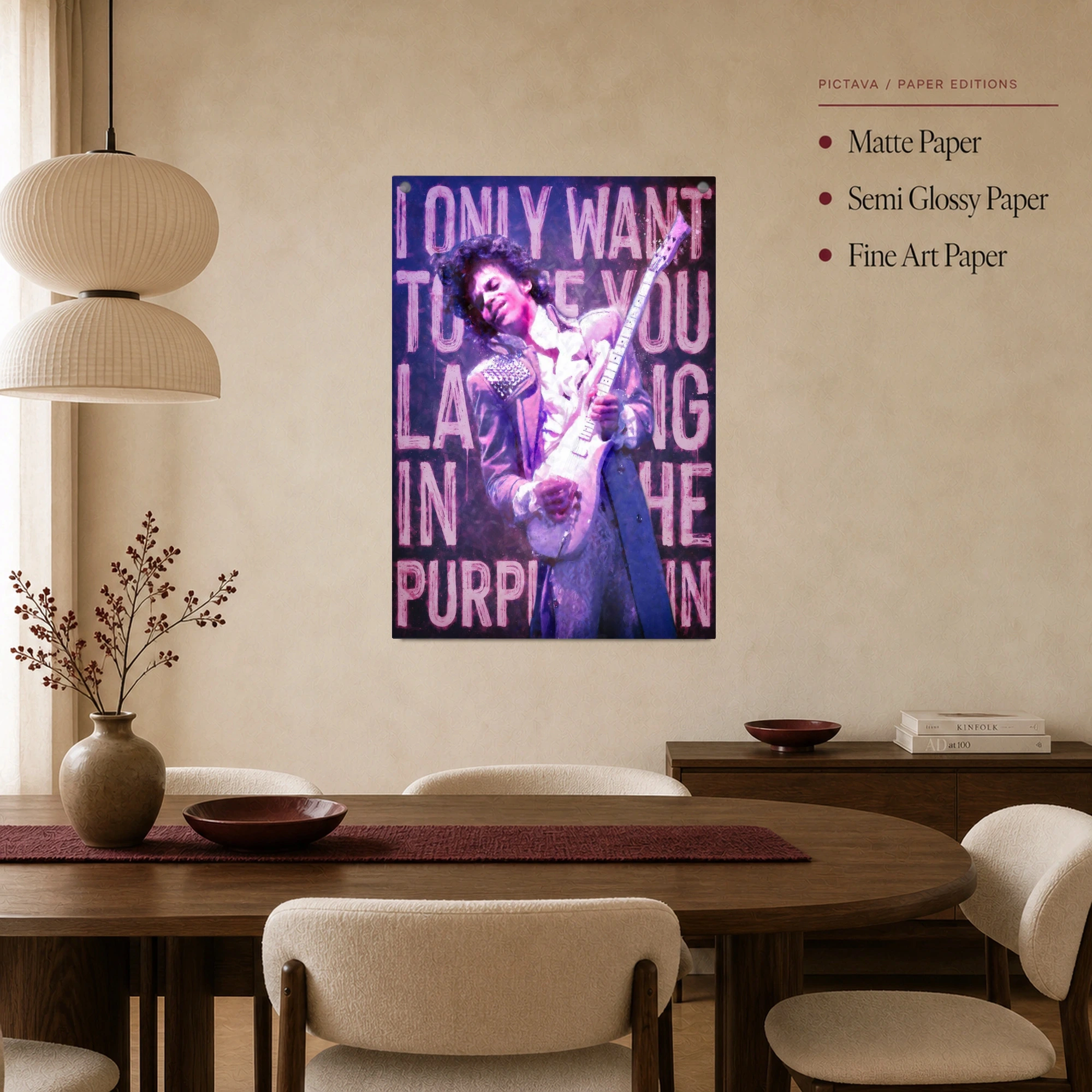 Prince Pop Art Purple Legend Guitarist Music Wall Art, view 3