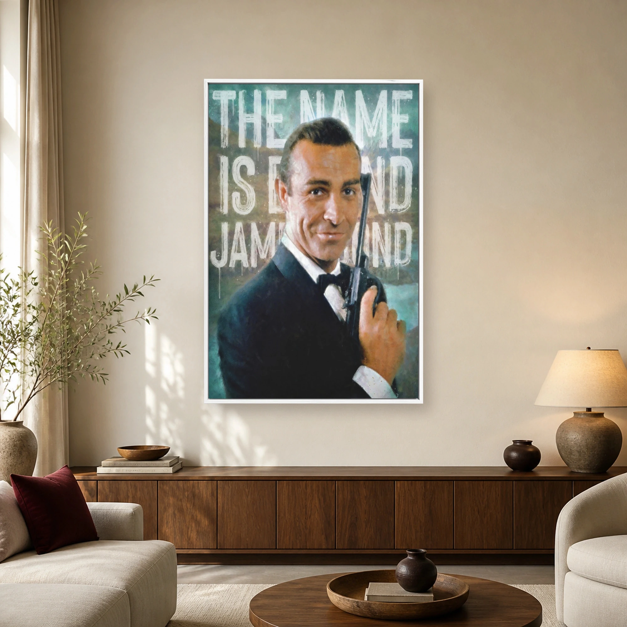 James Bond - Sean Connory Pop Art Canvas Print, view 2