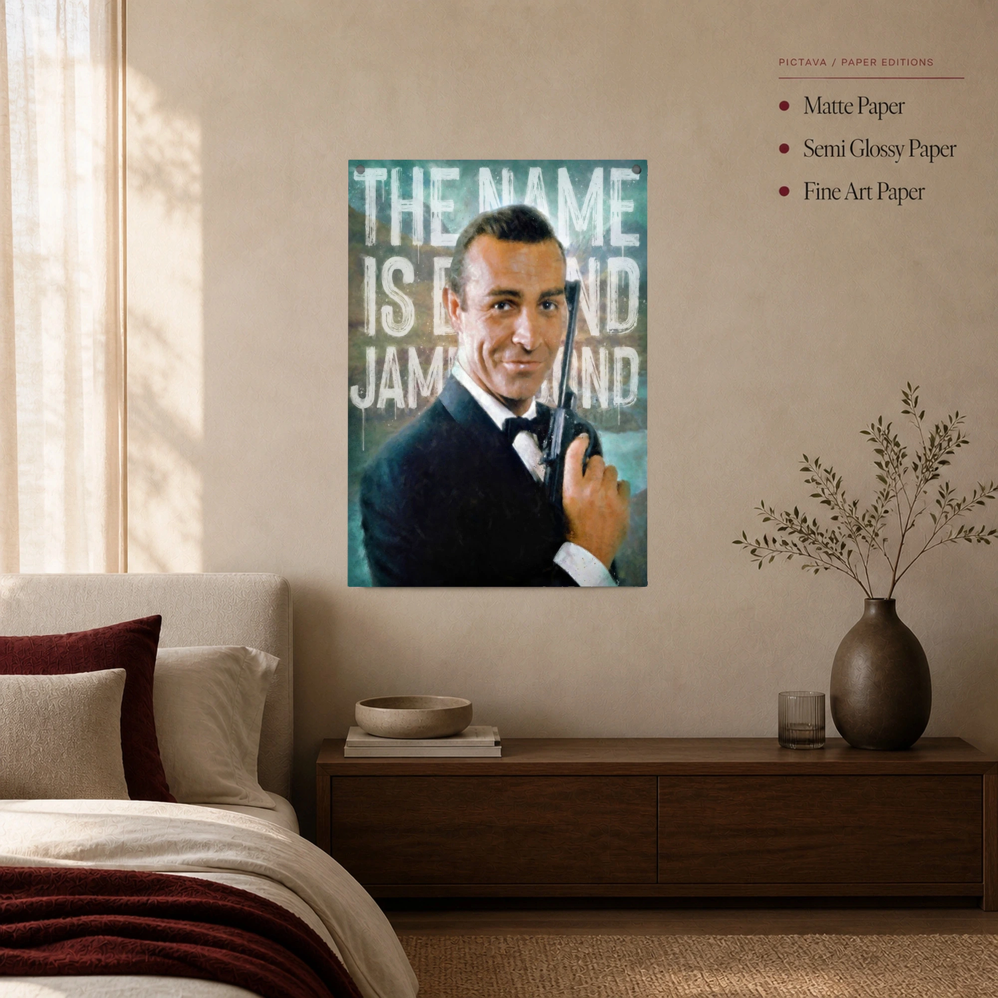 James Bond - Sean Connory Pop Art Canvas Print, view 3