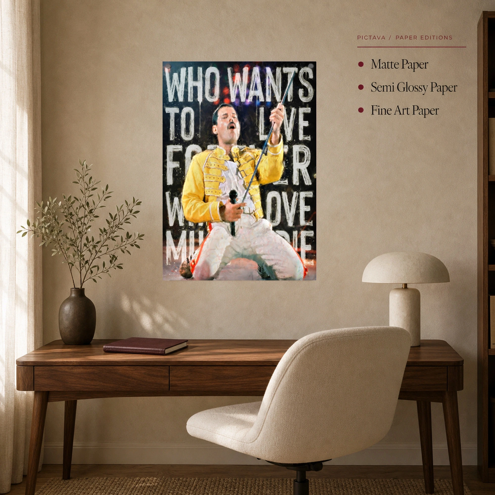 Freddie Mercury Music Wall Art Canvas Print, view 7