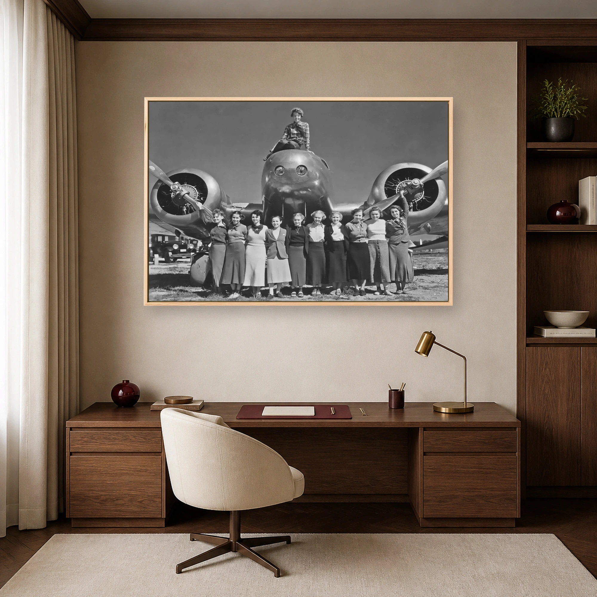 Amelia Earhart Historic Aviation Vintage Wall Art, view 5