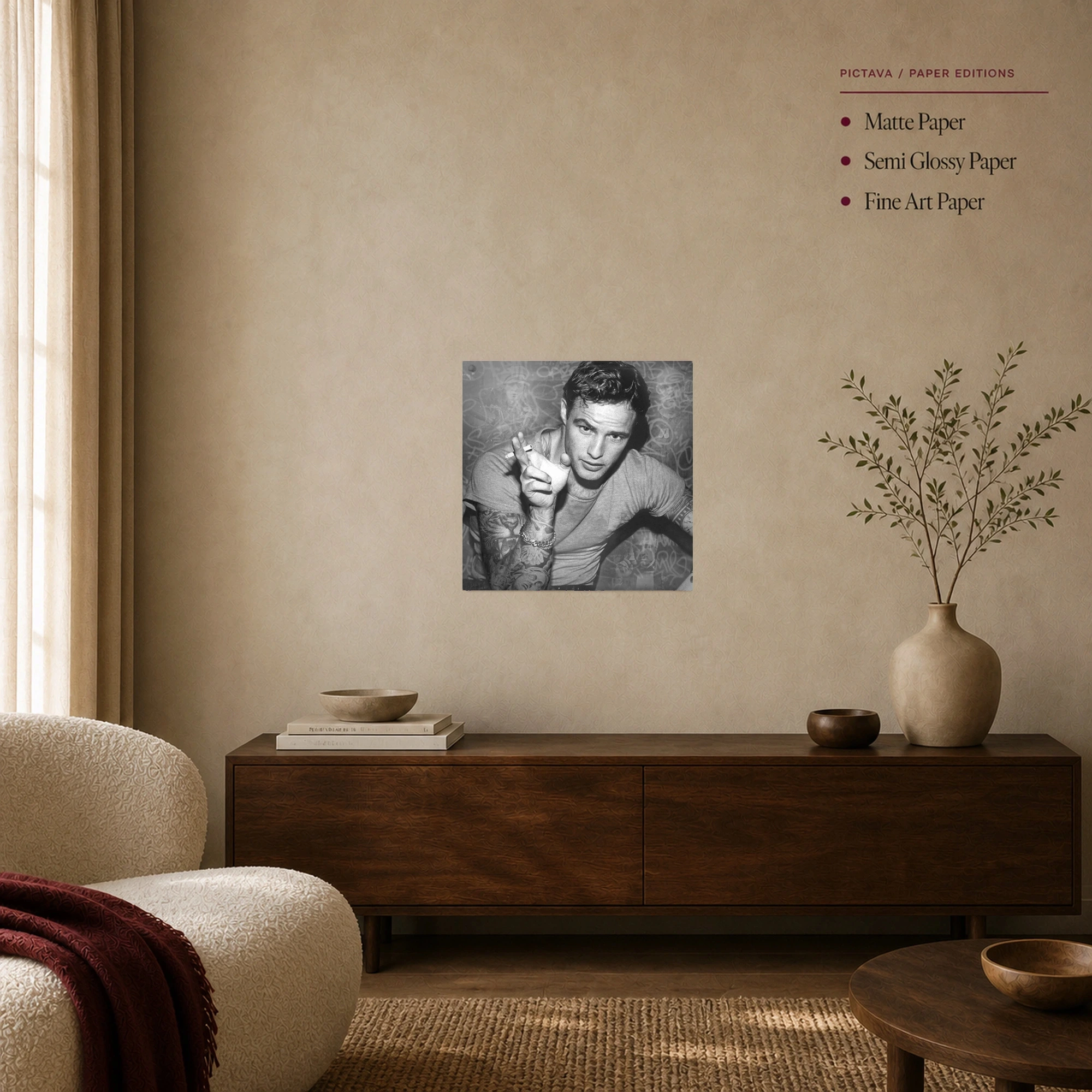 Marlon Brando Rebel Portrait Canvas Print, view 8