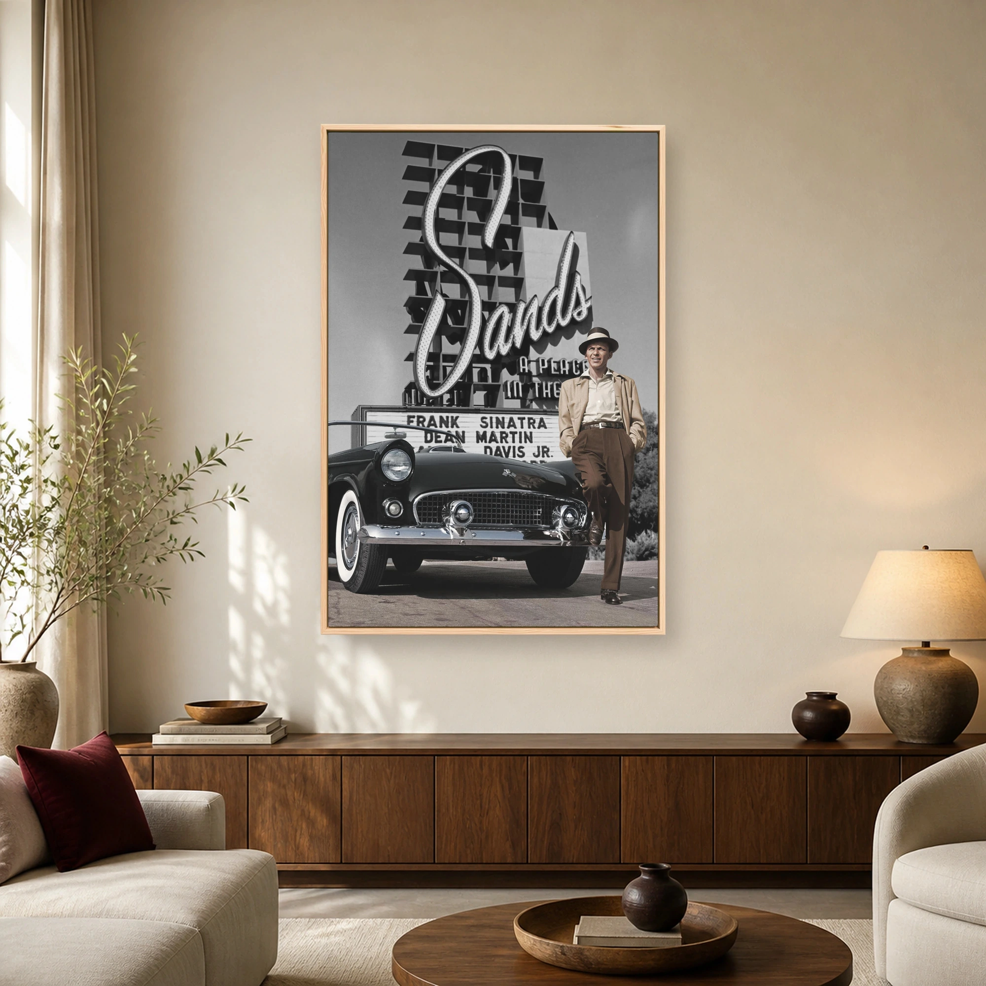 Frank Sinatra at The Sands Vintage Las Vegas Wall Art Print, view 2