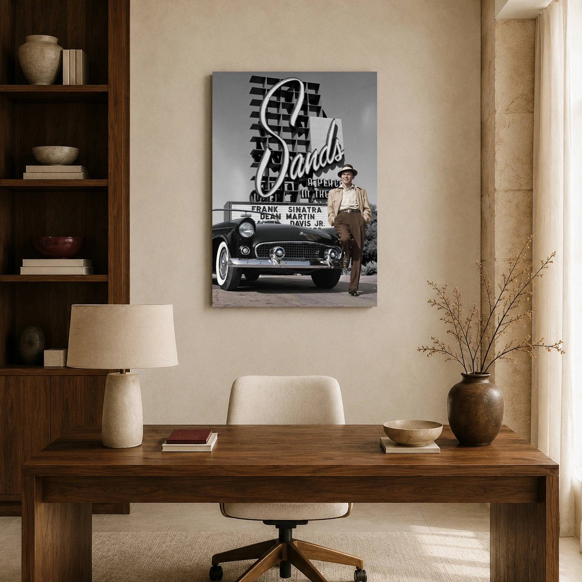 Frank Sinatra at The Sands Vintage Las Vegas Wall Art Print, view 8