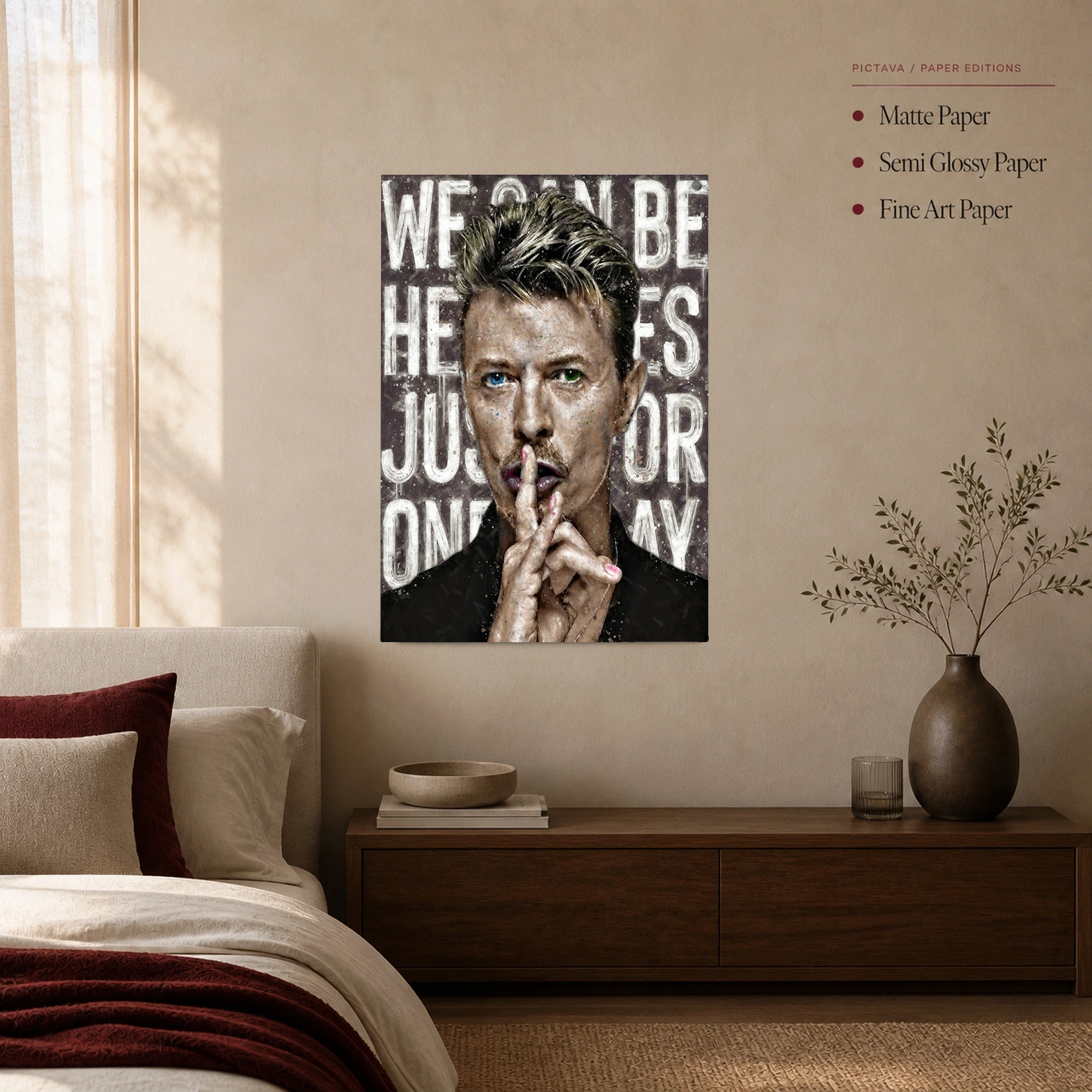 David Bowie We Can Be Heroes Wall Art, view 3