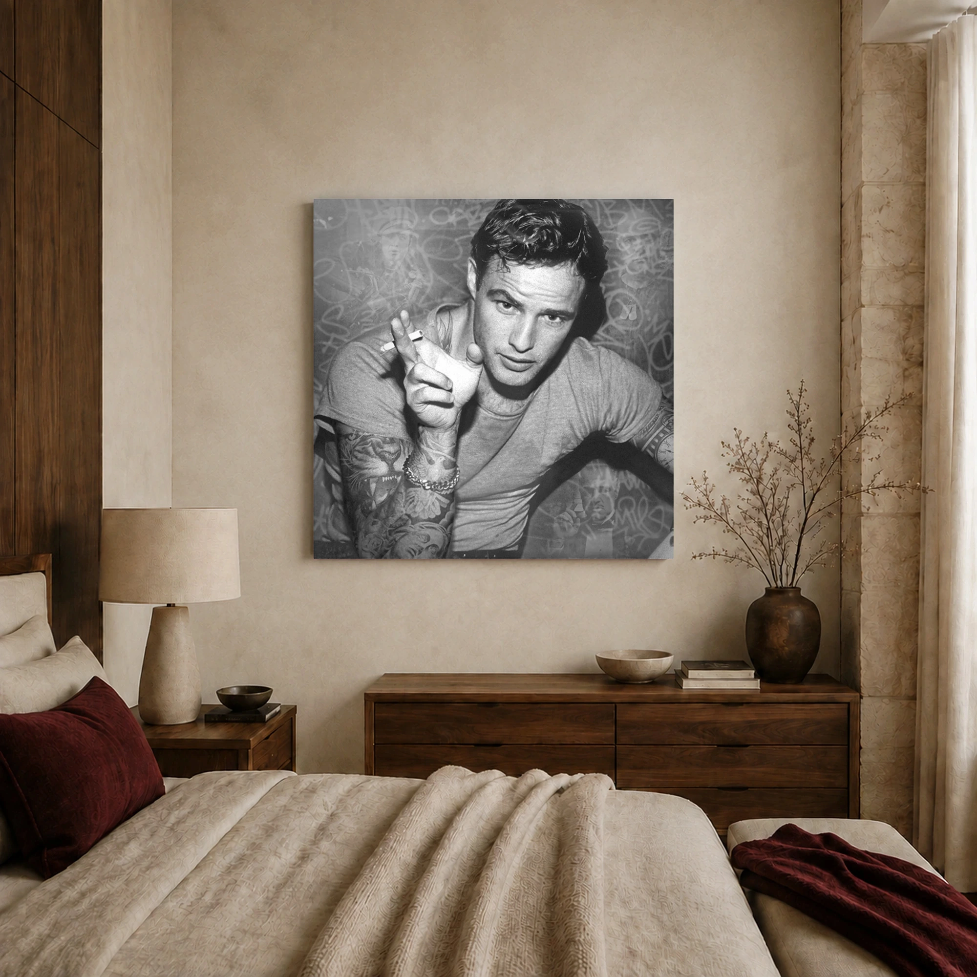 Marlon Brando Rebel Portrait Canvas Print, view 2