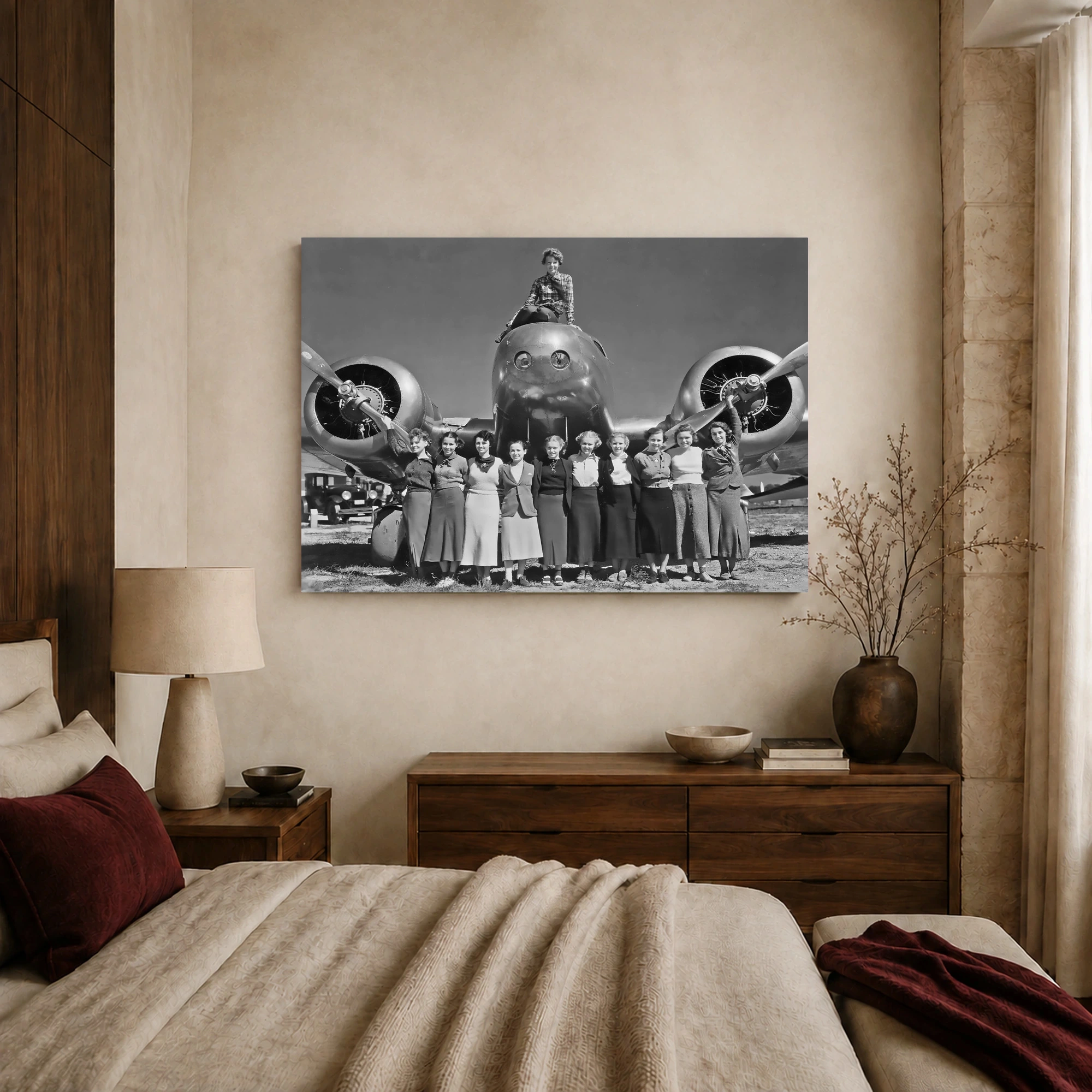 Amelia Earhart Historic Aviation Vintage Wall Art, view 8