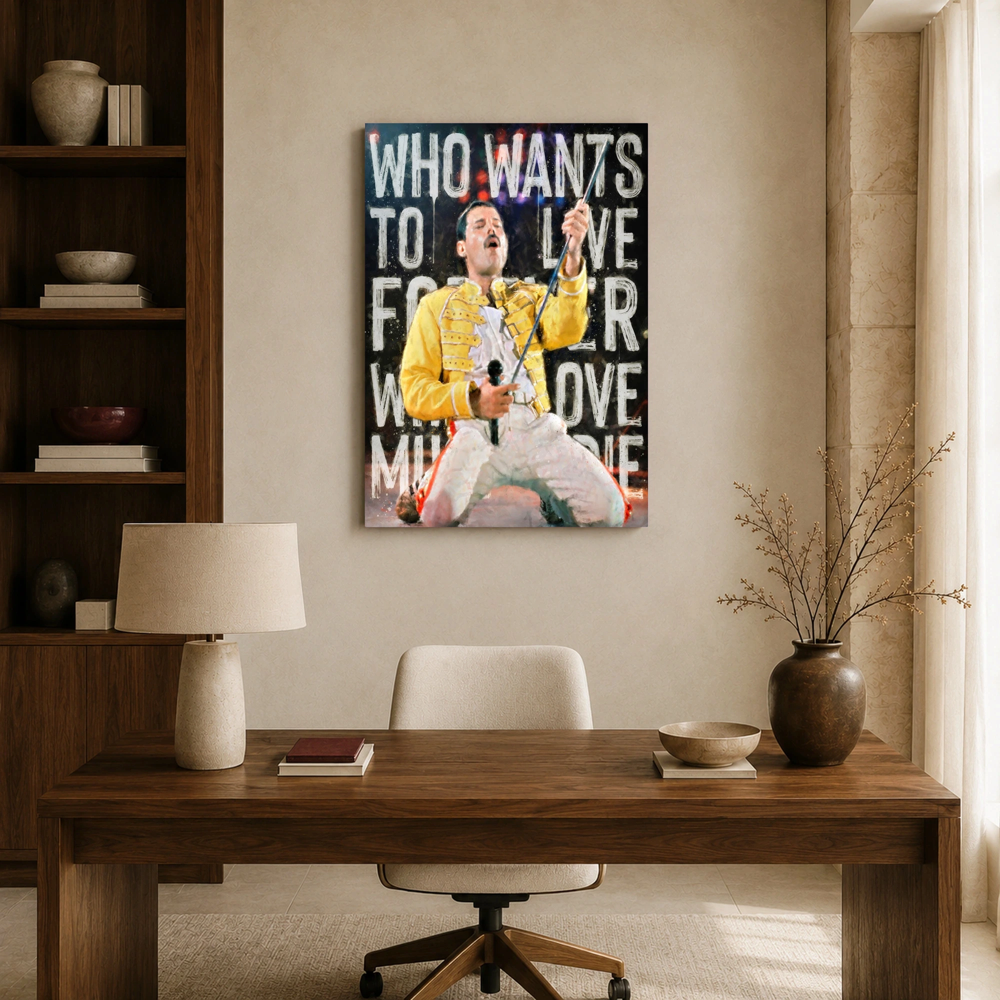 Freddie Mercury Music Wall Art Canvas Print, view 8