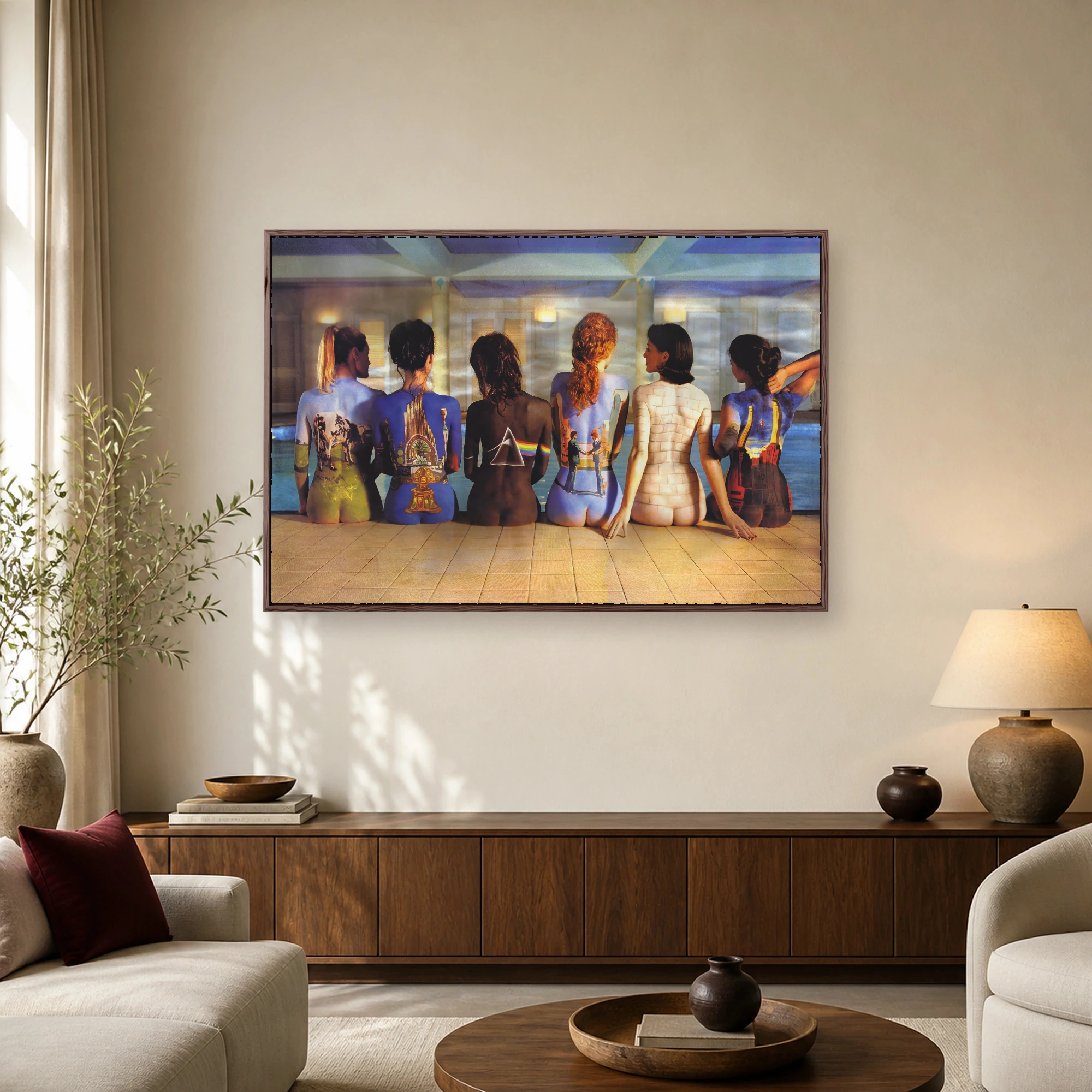 Pink Floyd Back Catalogue Body Paint Canvas Print, view 2