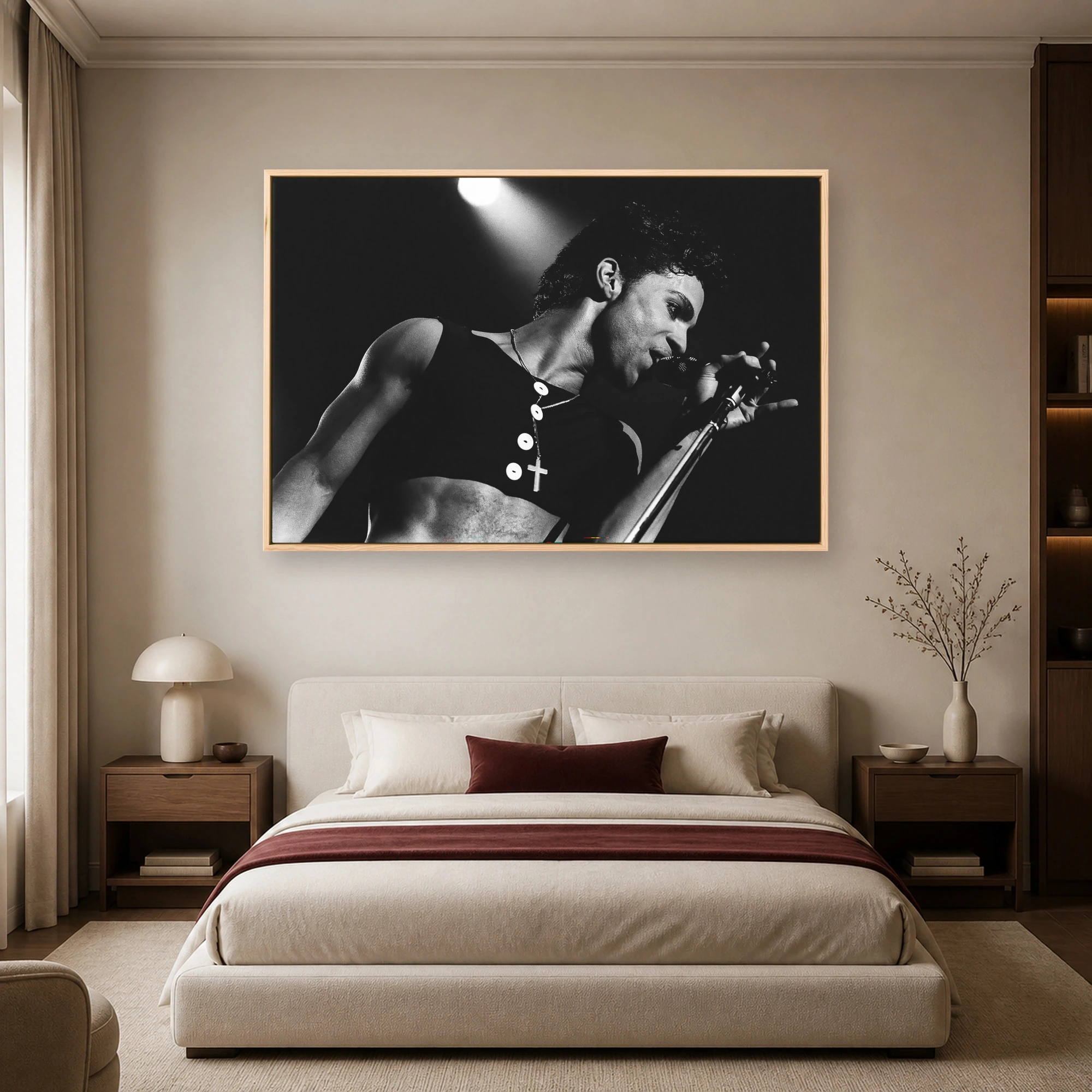 Prince Live Concert Black and White Wall Art, view 5